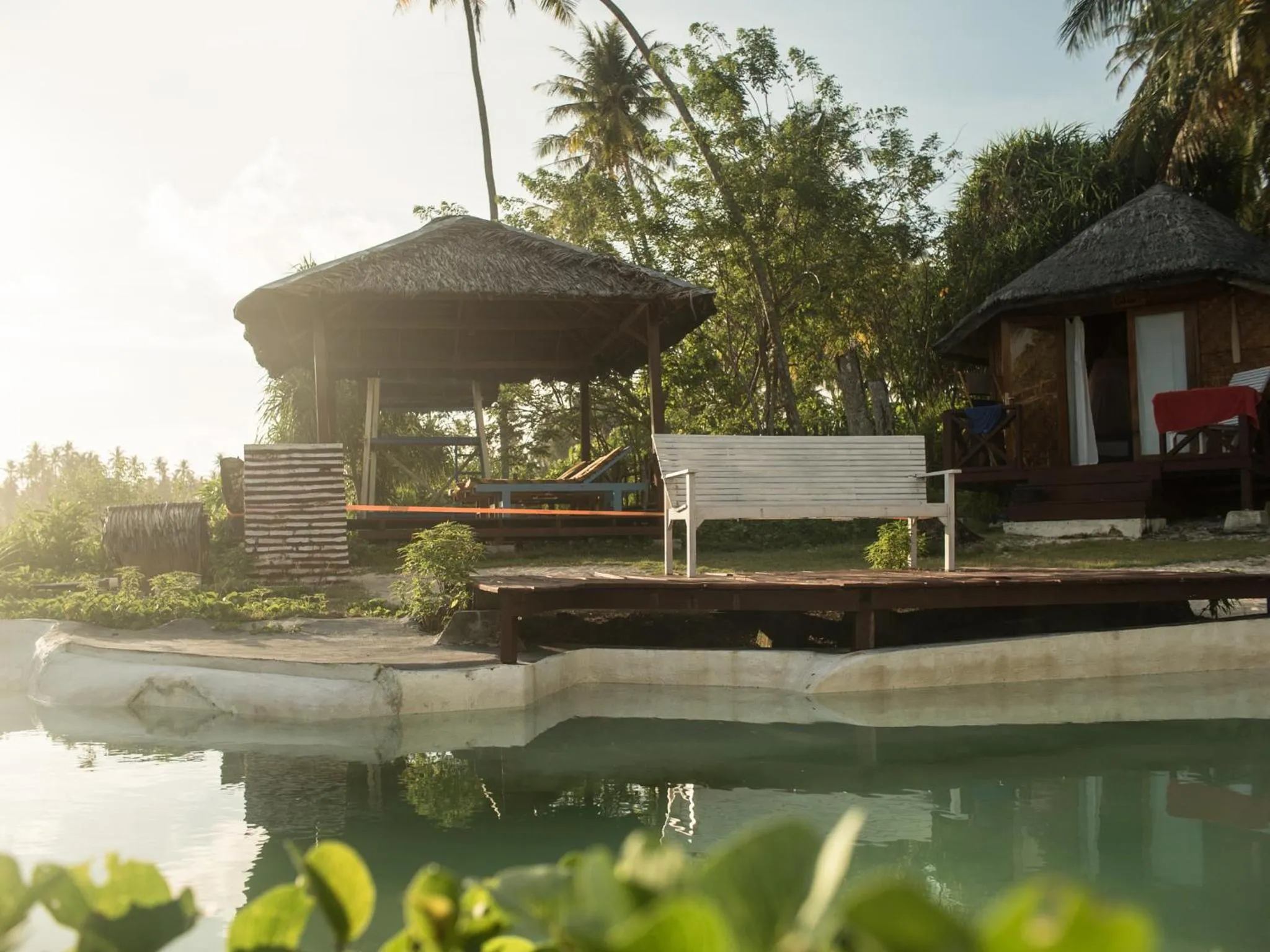 Pool view in Simeulue Surflodges