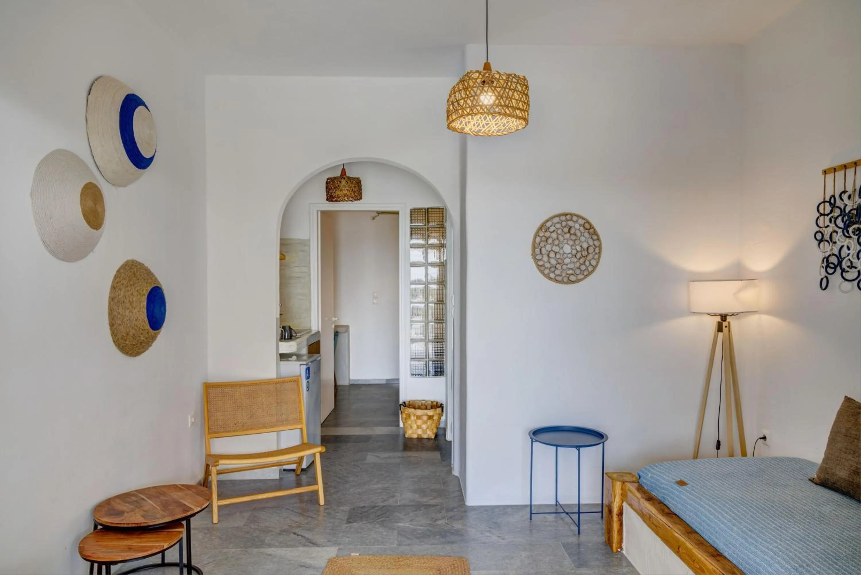 Living room, Bed in Thalassa Naxos