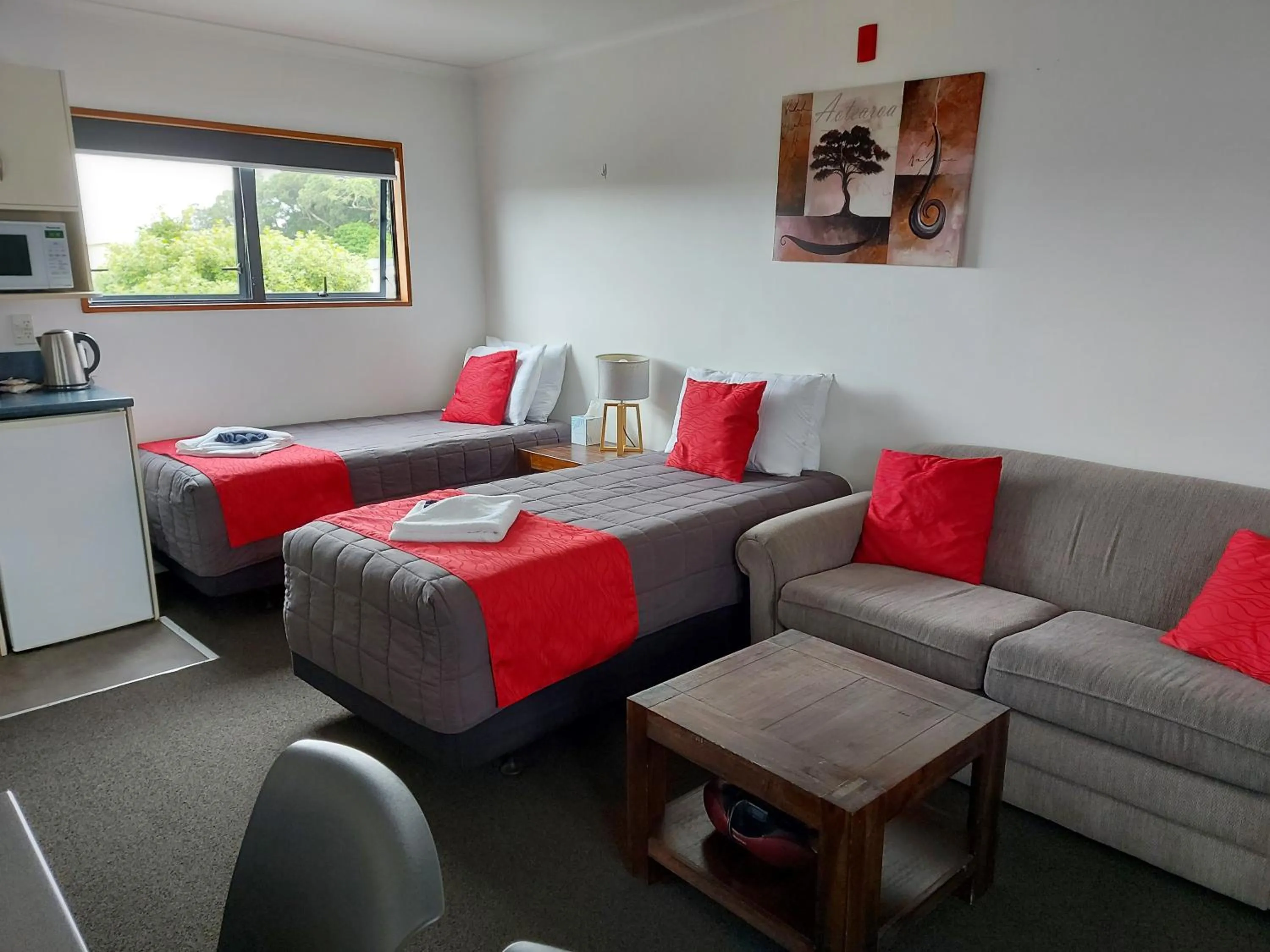 Living room in Bayside Motel Whitianga