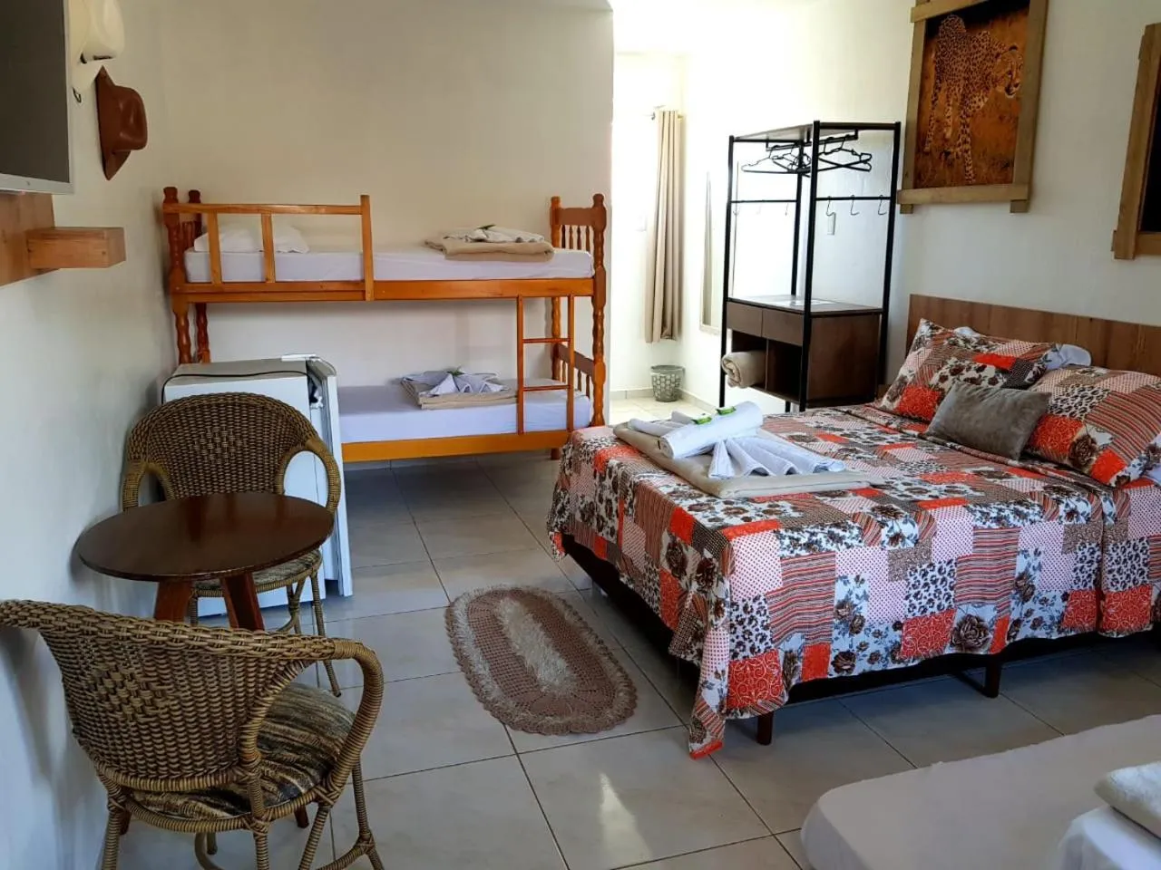 Bed in Pousada Alegria do Cowboy