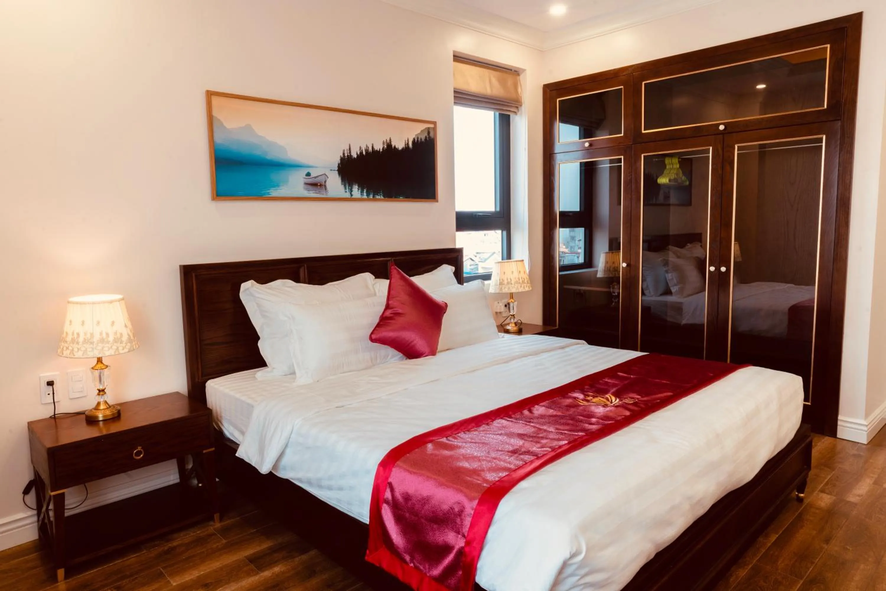 Bed in Victory Apartment