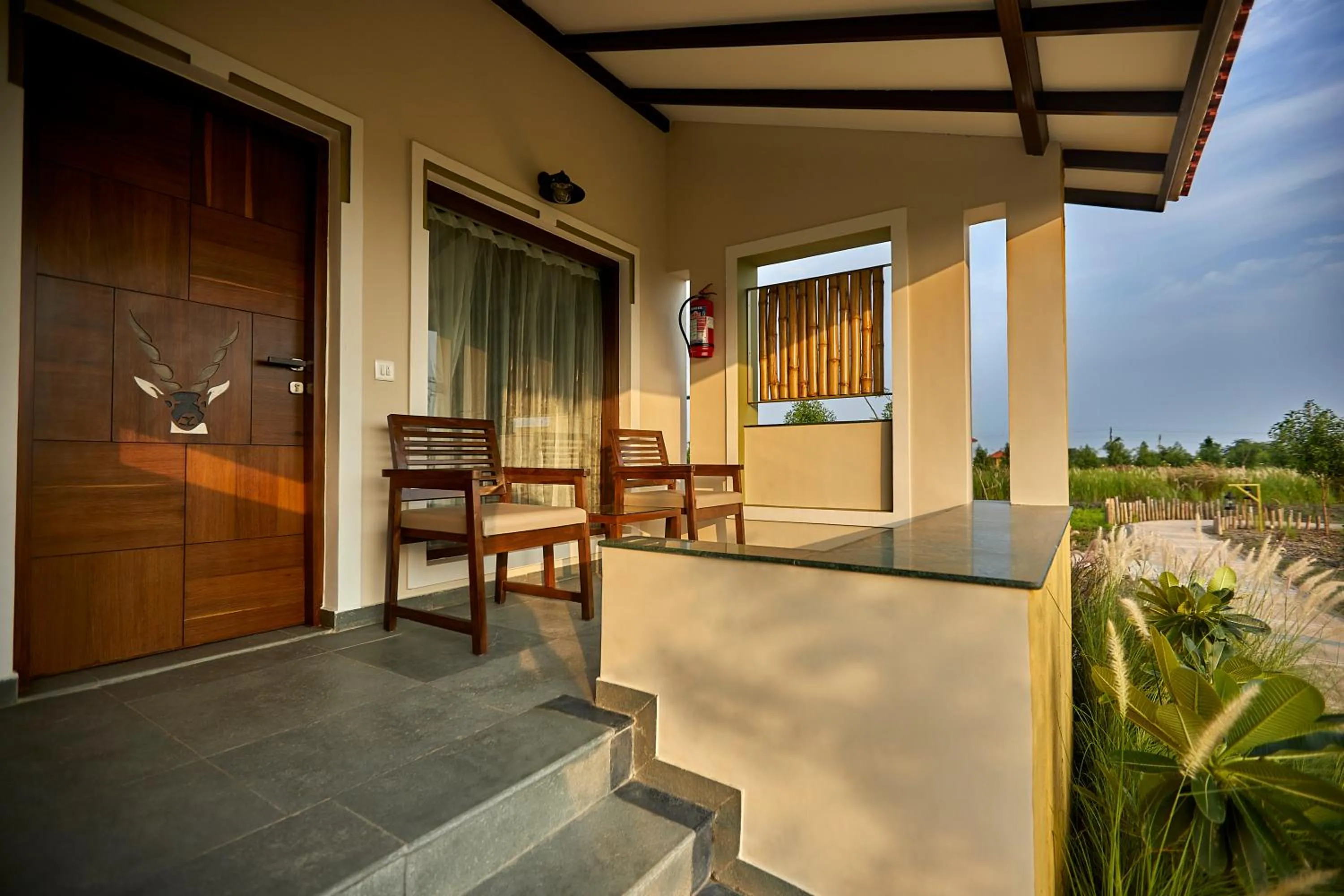 Seating area in Blackbuck Safari Lodge Velavadar