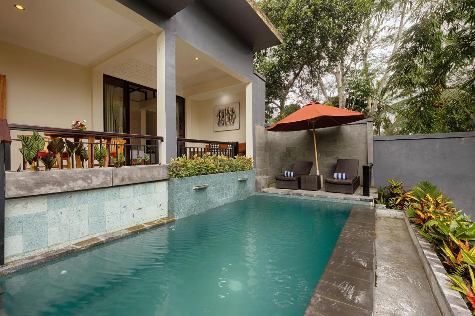 Pool view in Kaja Villa