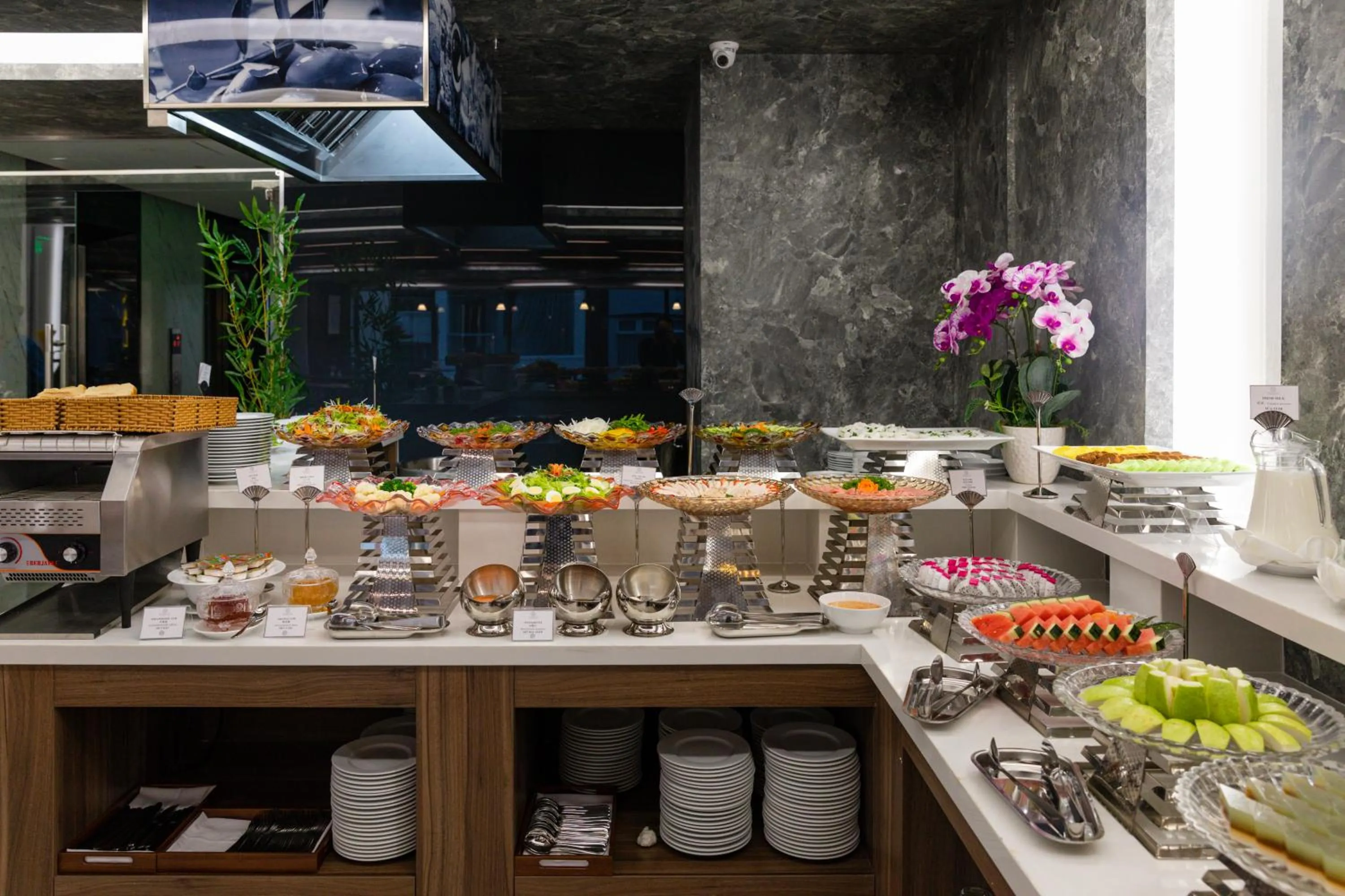 Buffet breakfast in Nalicas Nha Trang Hotel