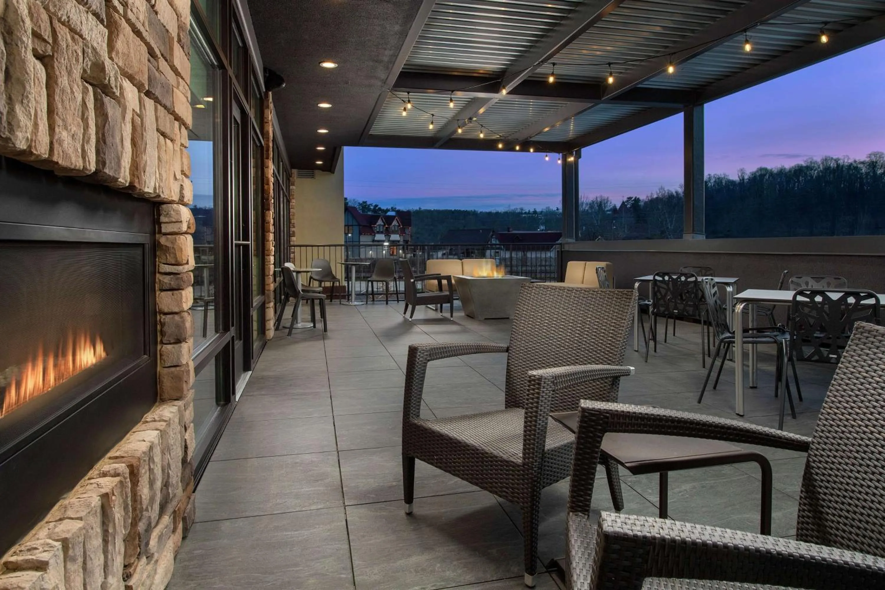 Patio in Home2 Suites By Hilton Asheville Biltmore Village