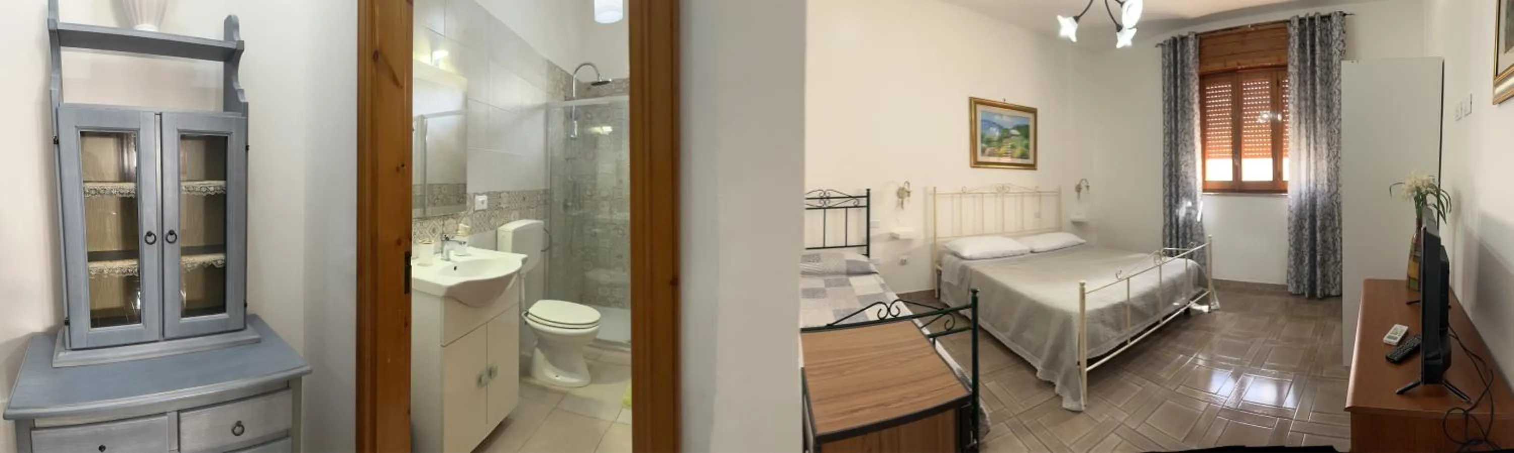 Bathroom, Bed in B&B Villa Grazia