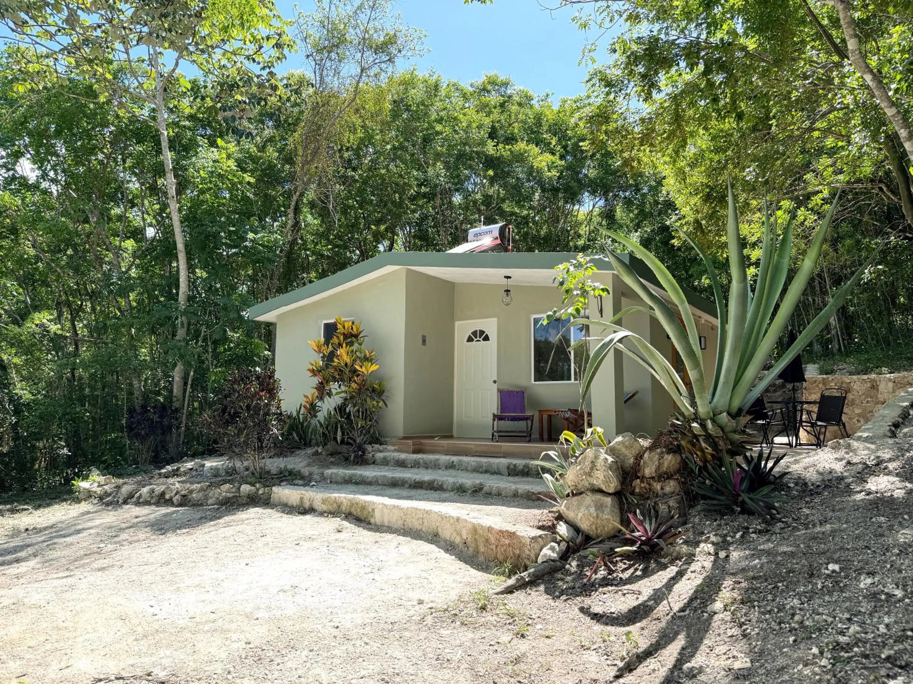 Facade/entrance in Casa Kaan Calakmul