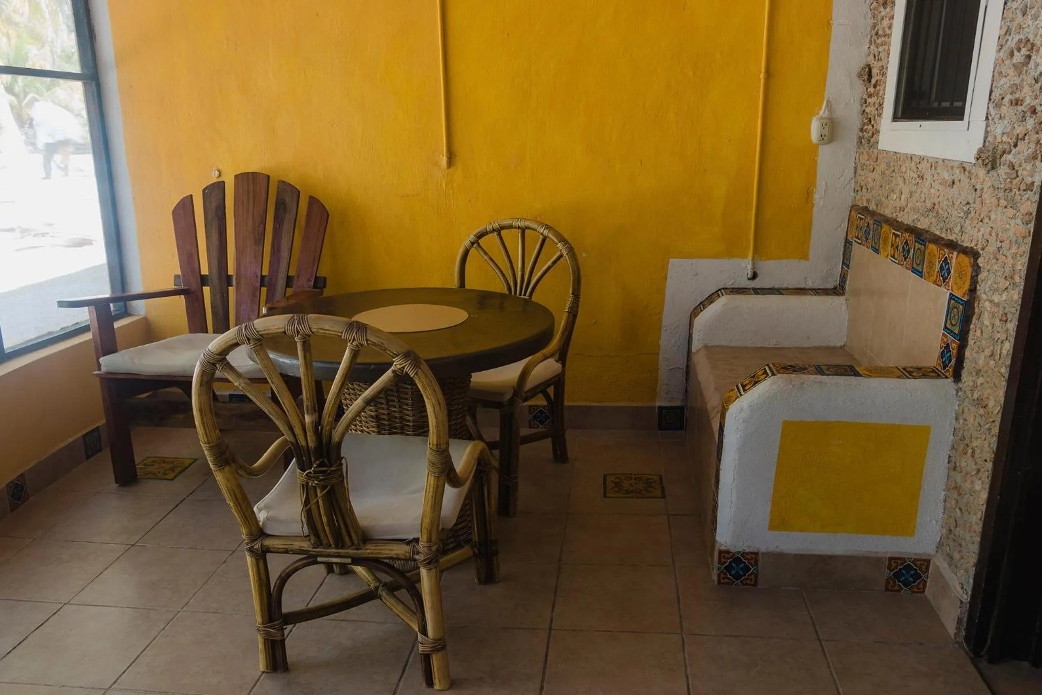 Balcony/Terrace in Antigua Lodge, 70 m from sandy beach