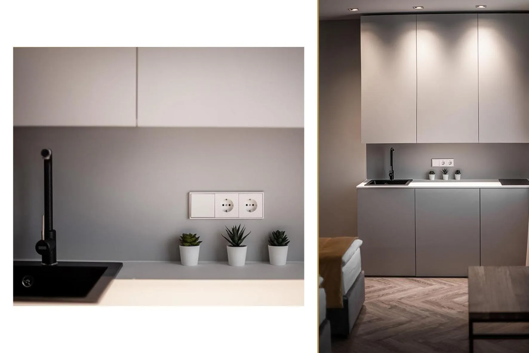 Kitchen or kitchenette in Jono kalnelis Apartments