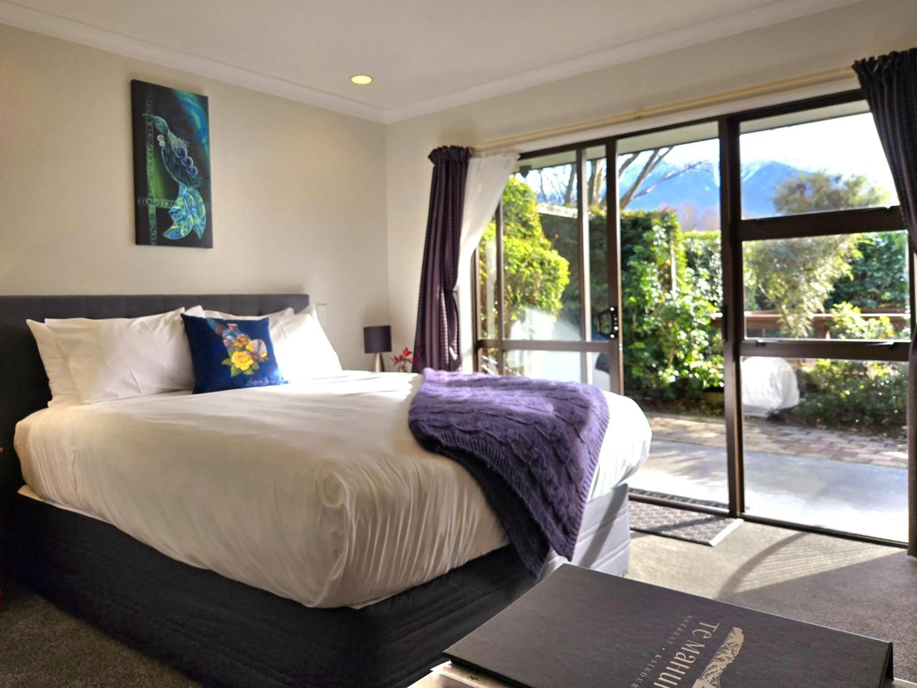 View (from property/room), Bed in Te Mahuru Retreat