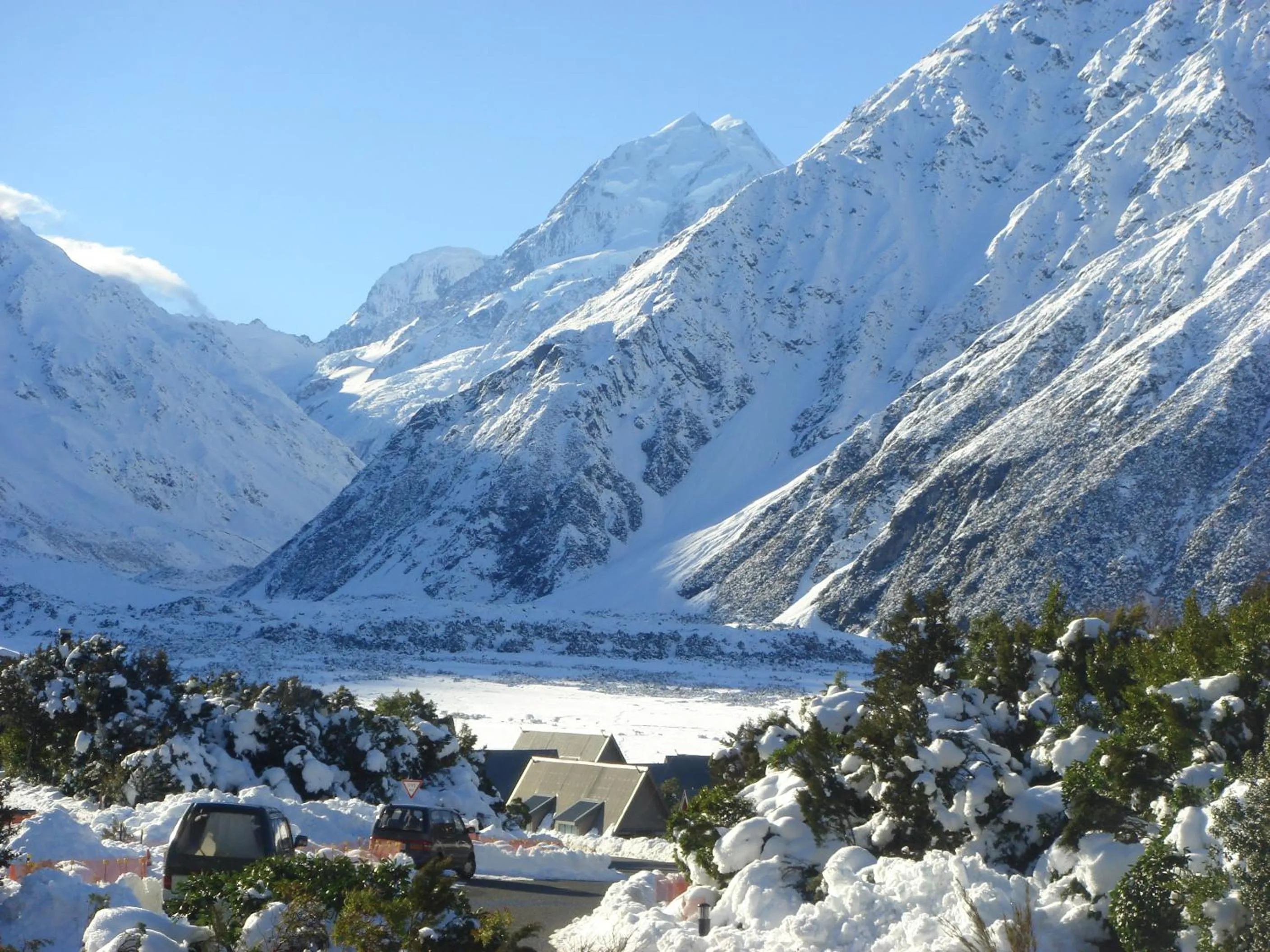 Natural landscape in Aoraki Mount Cook Alpine Lodge