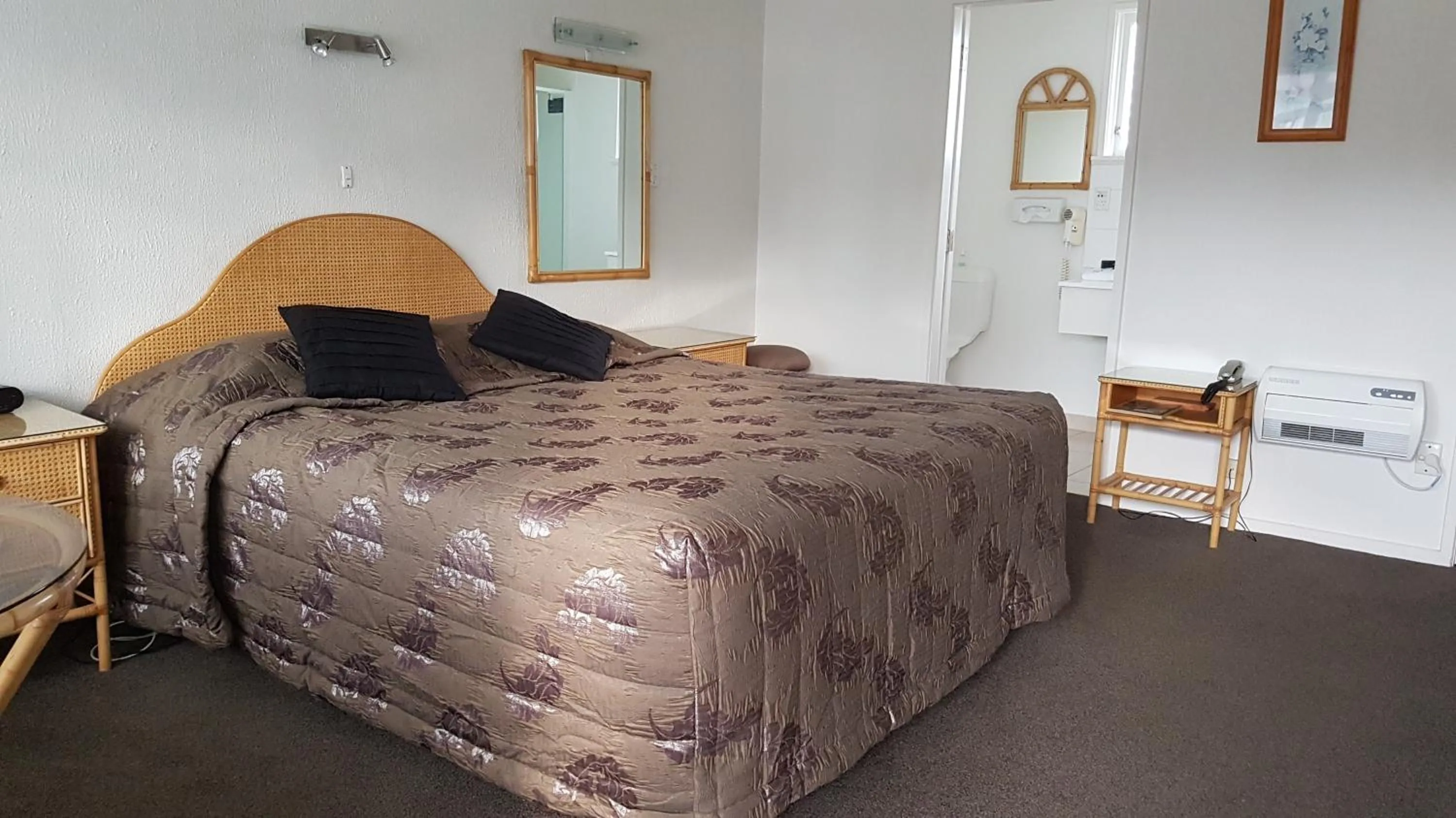 Bed in Coachman Motel