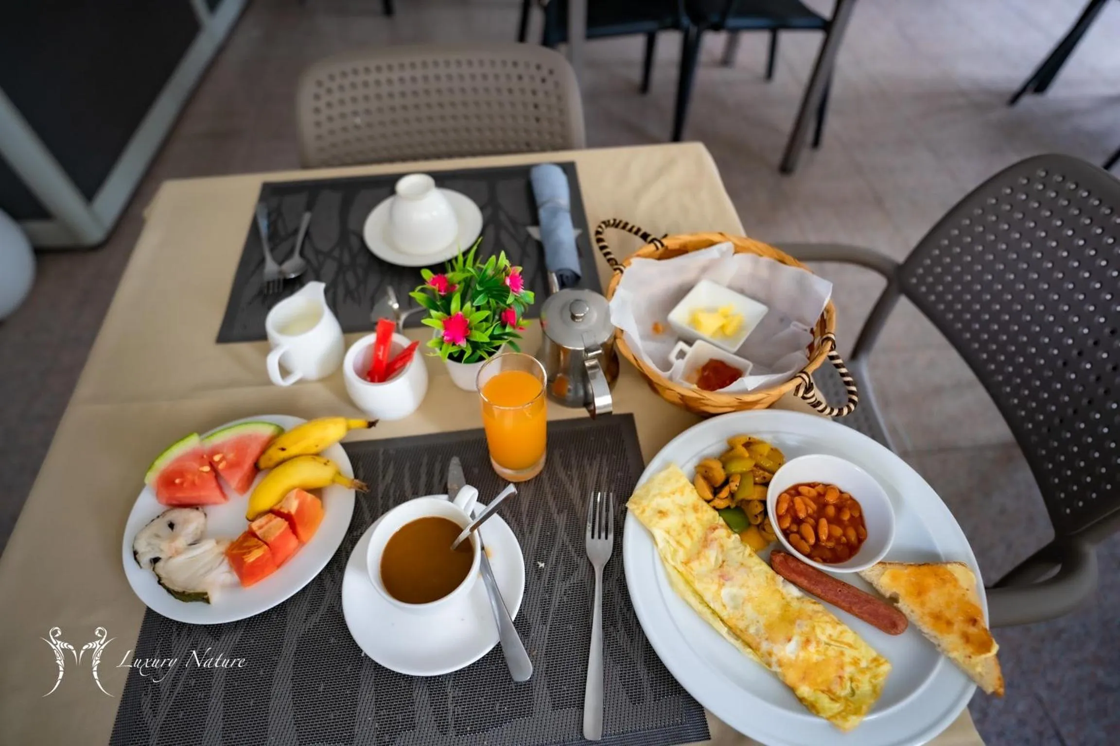 Continental breakfast in Hotel Plein Soleil