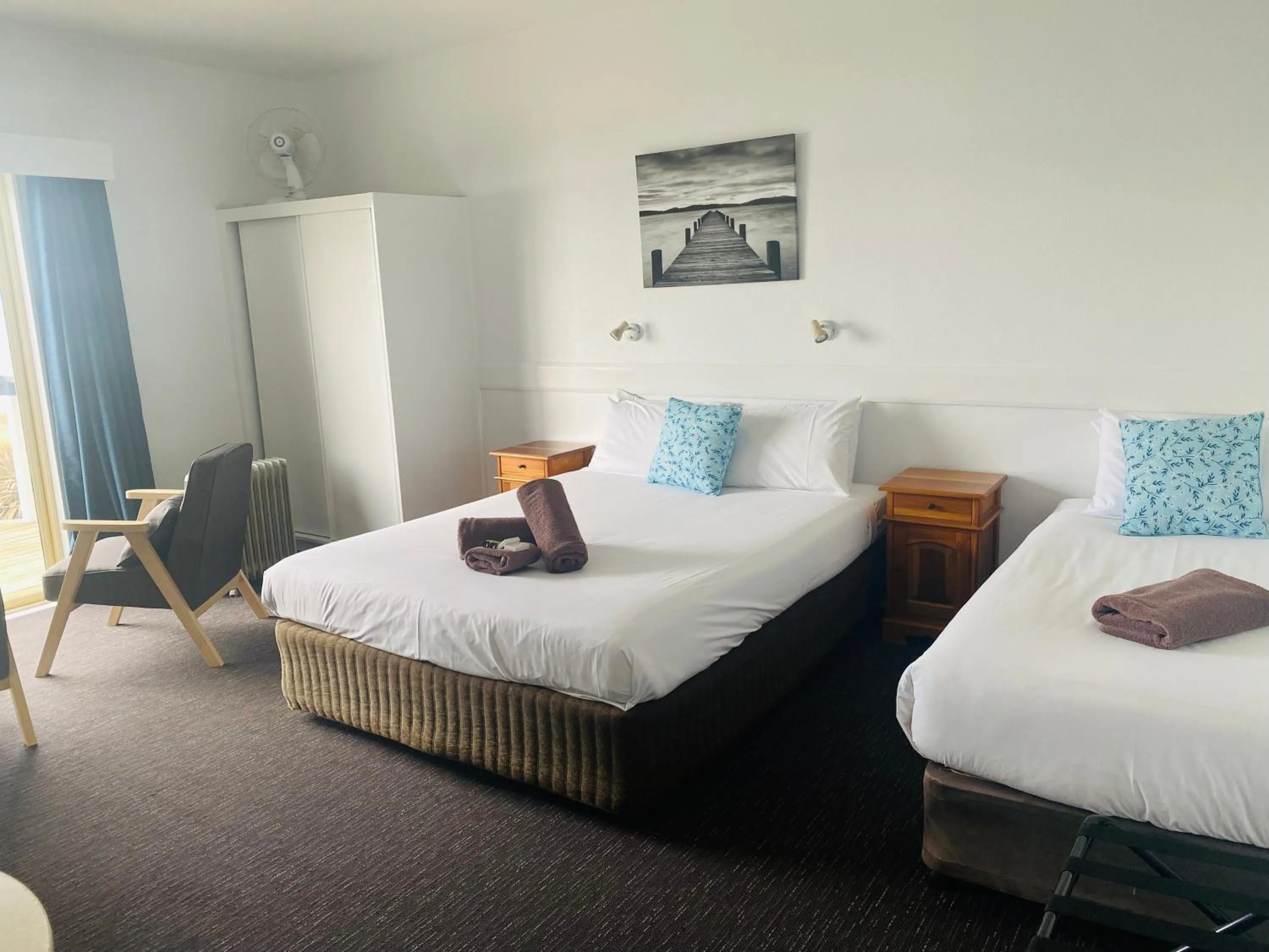 Bed in Swansea Motor Inn Tasmania