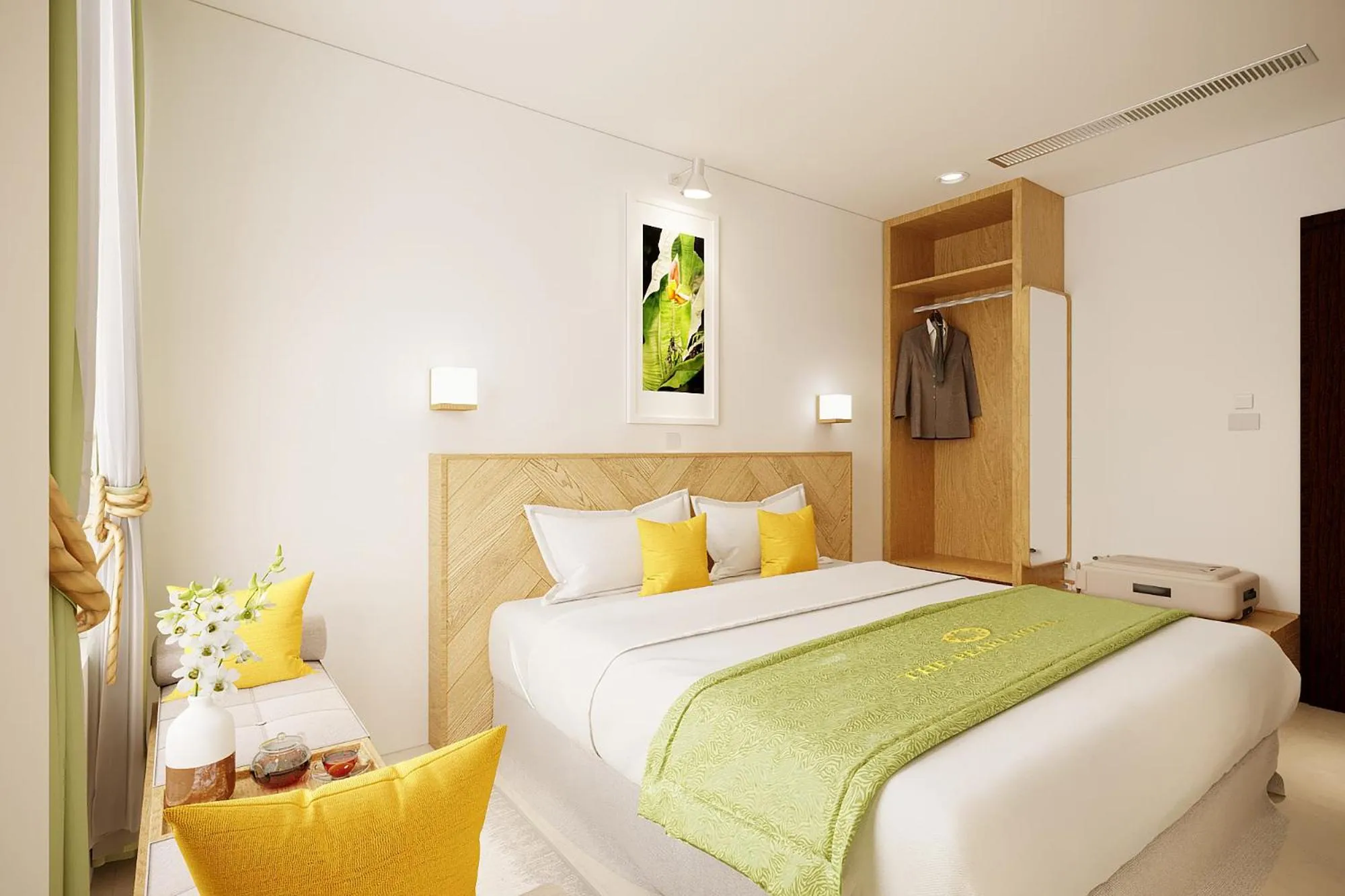 Bed in The Pearl Hotel