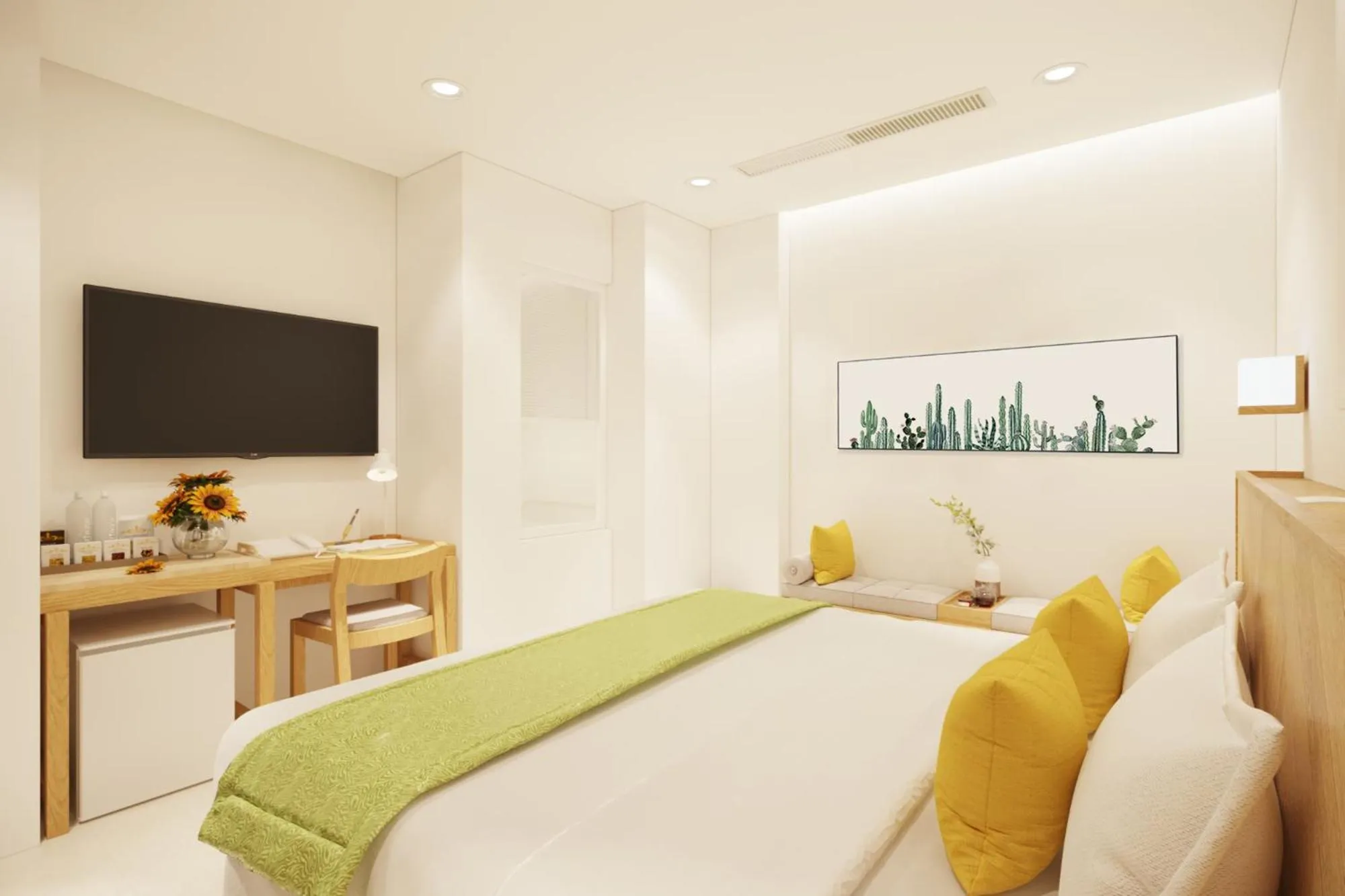 Bed in The Pearl Hotel