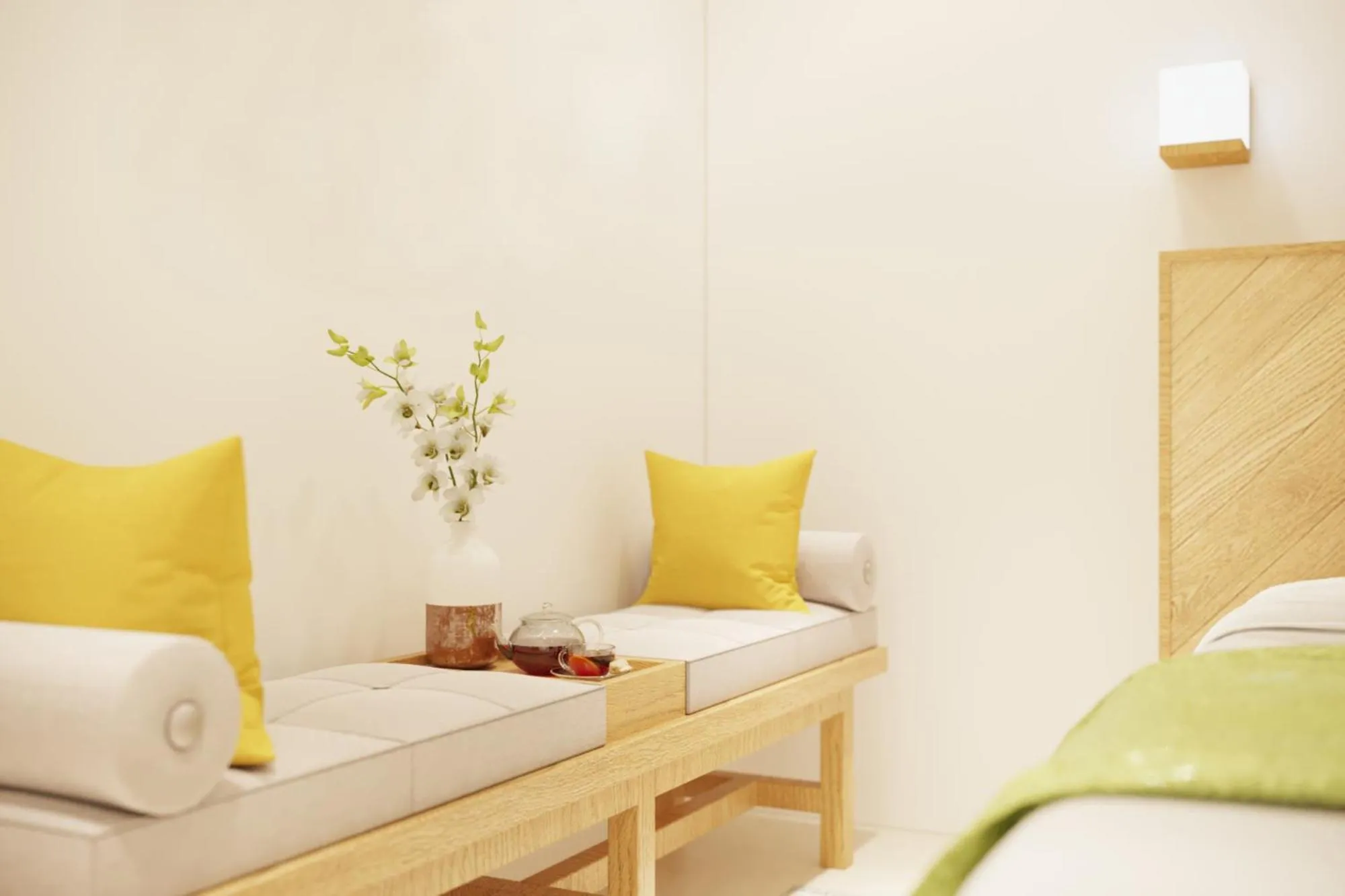 Bed in The Pearl Hotel