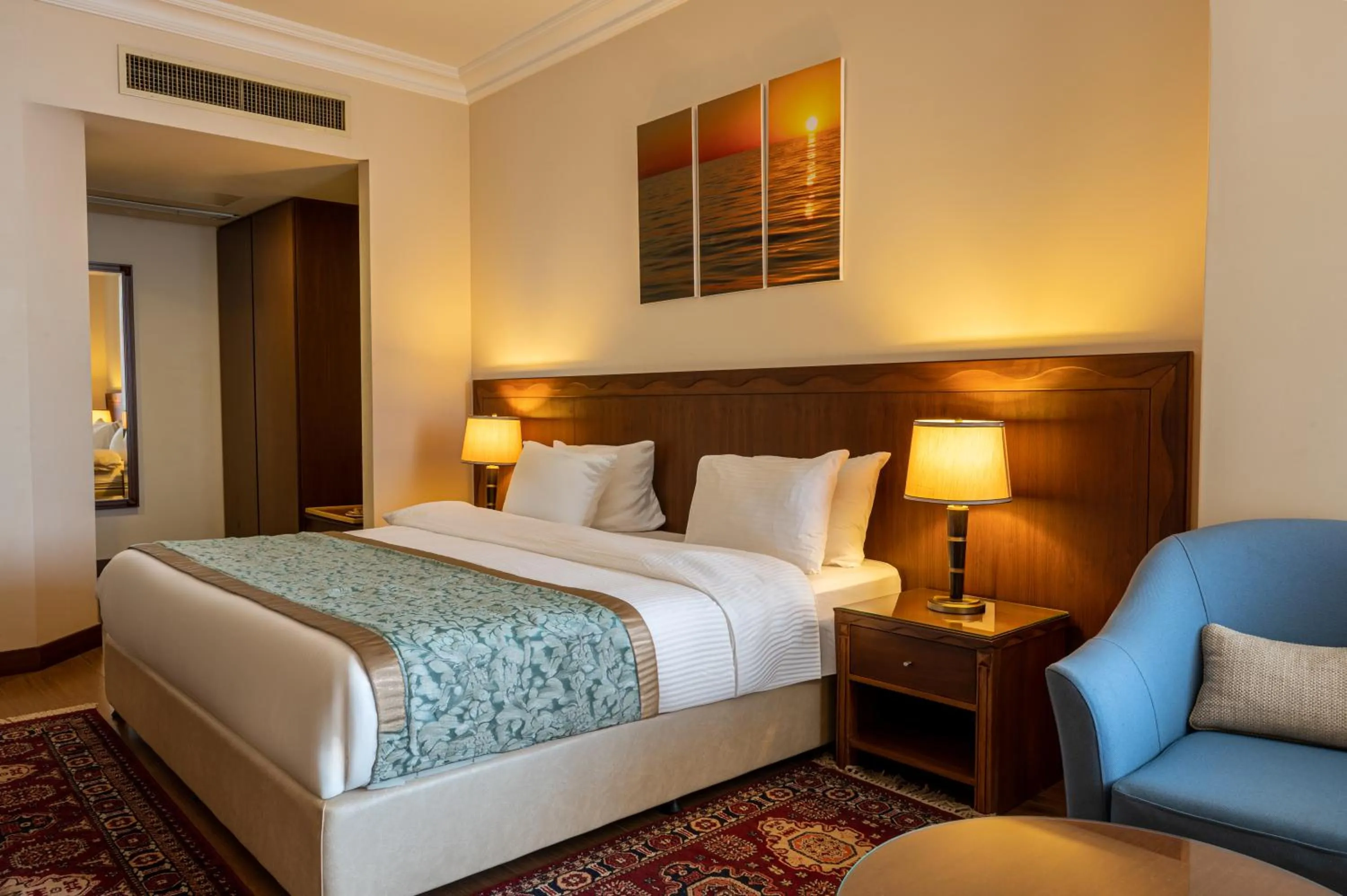 Bed in Jiyeh Marina Resort Hotel & Chalets