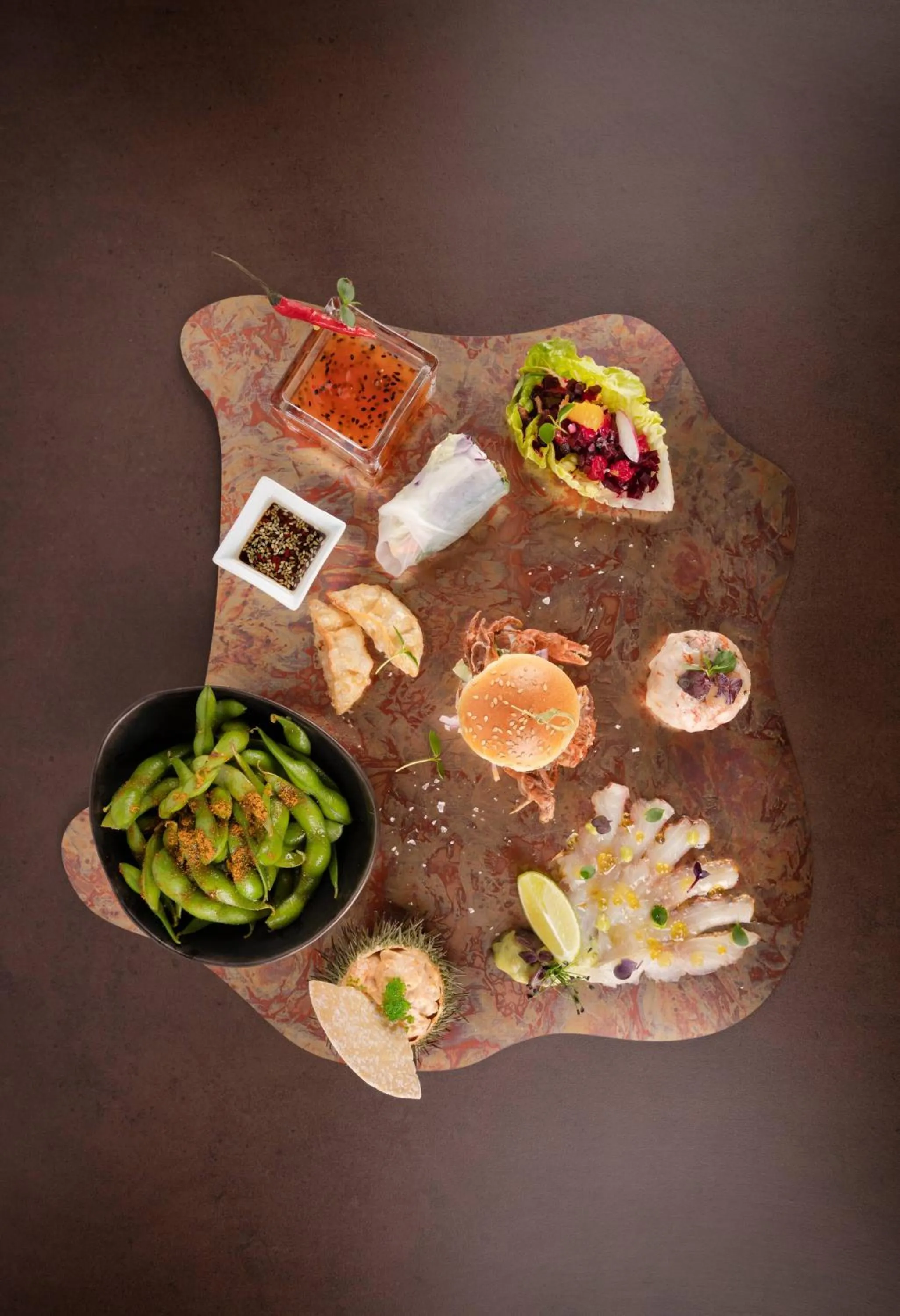 Food and drinks in The Level at Meliá Barcelona Sky