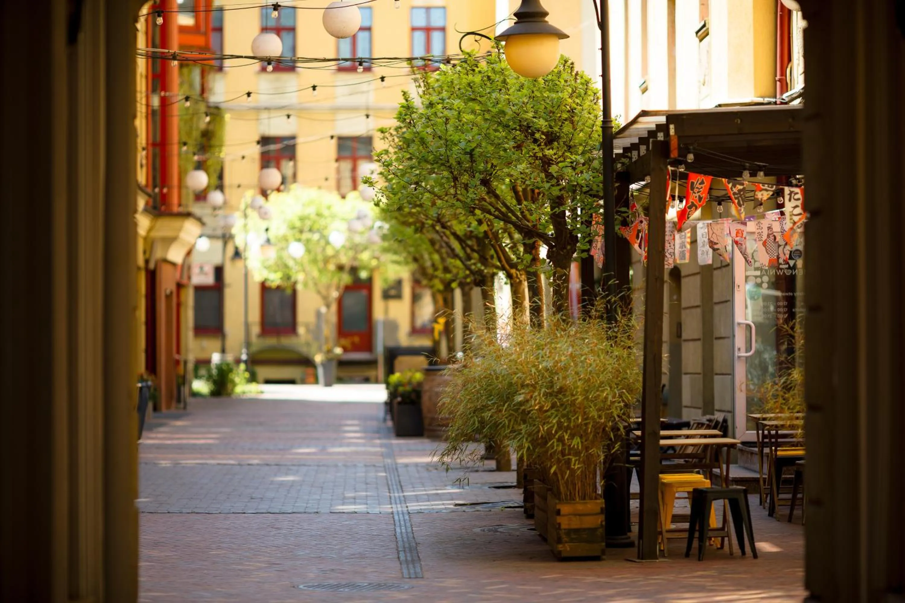 Inner courtyard view in Piotrkowska 89 Residence