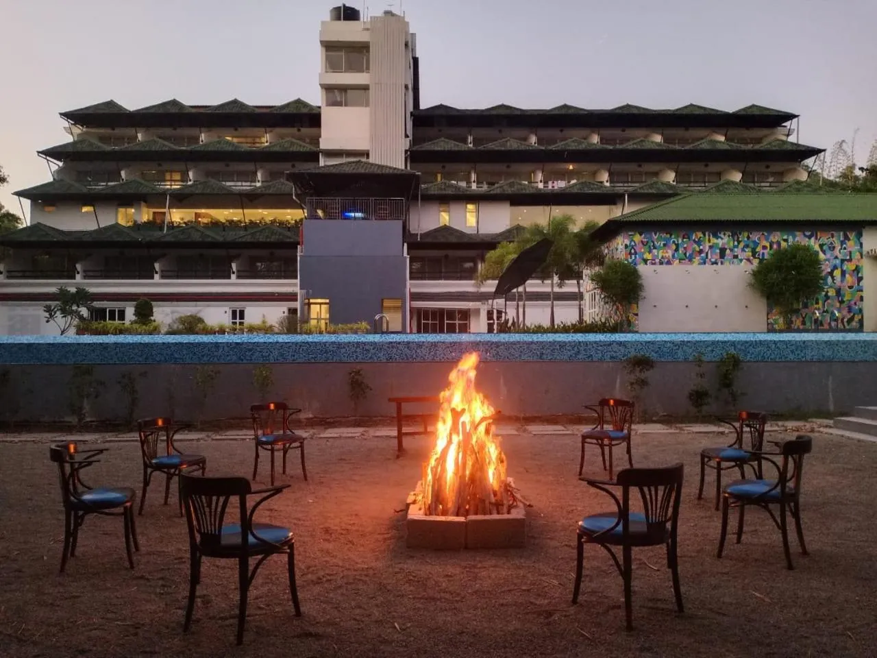 fireplace in Avoki Resorts