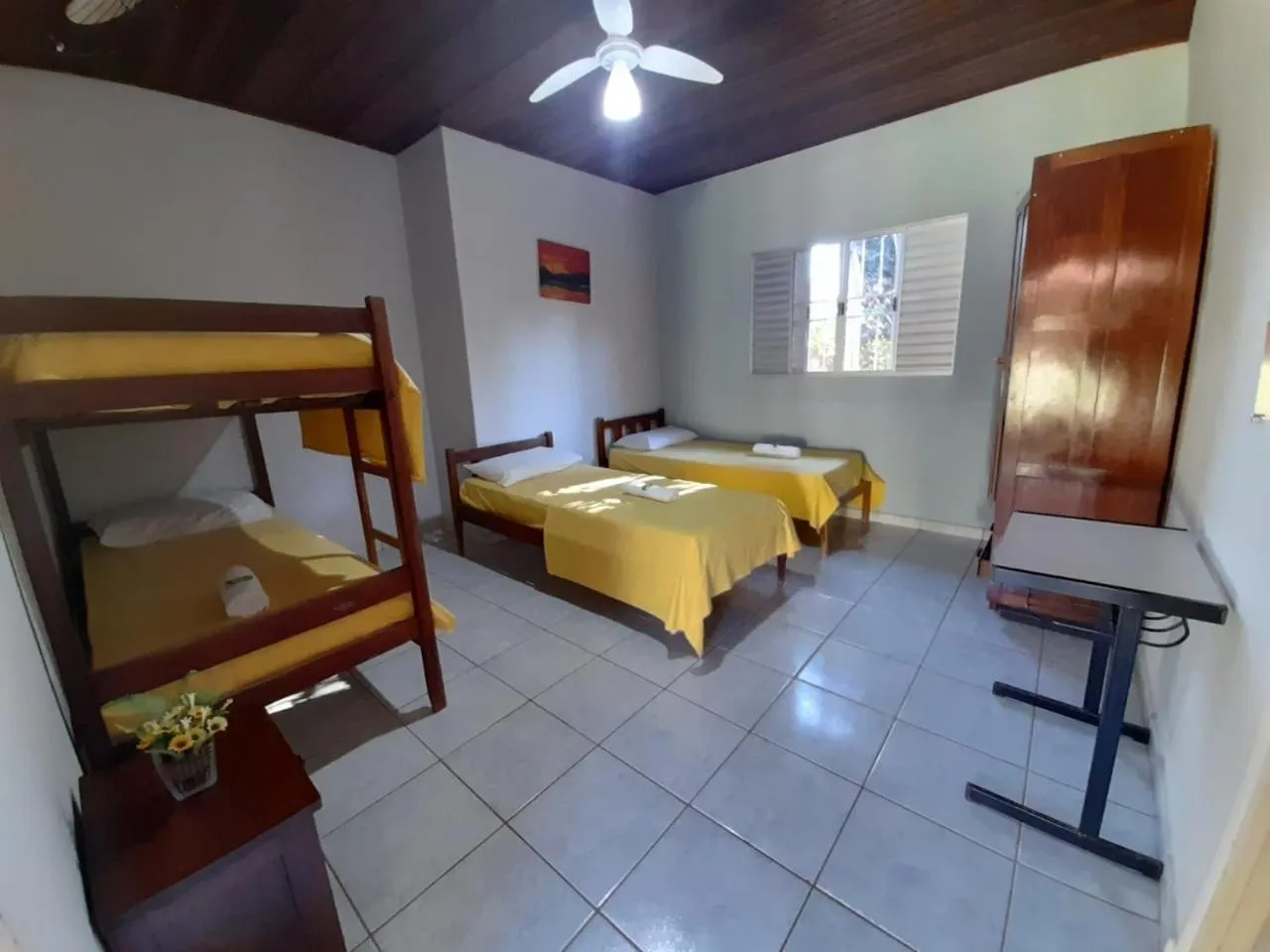 Bed in Pousada Meribá