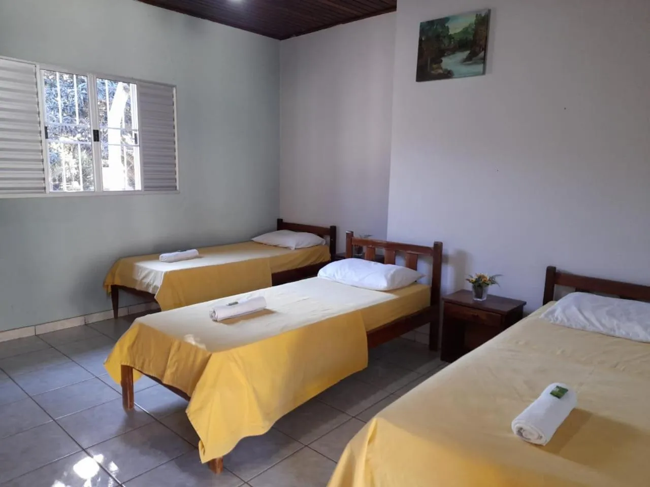 Bed in Pousada Meribá