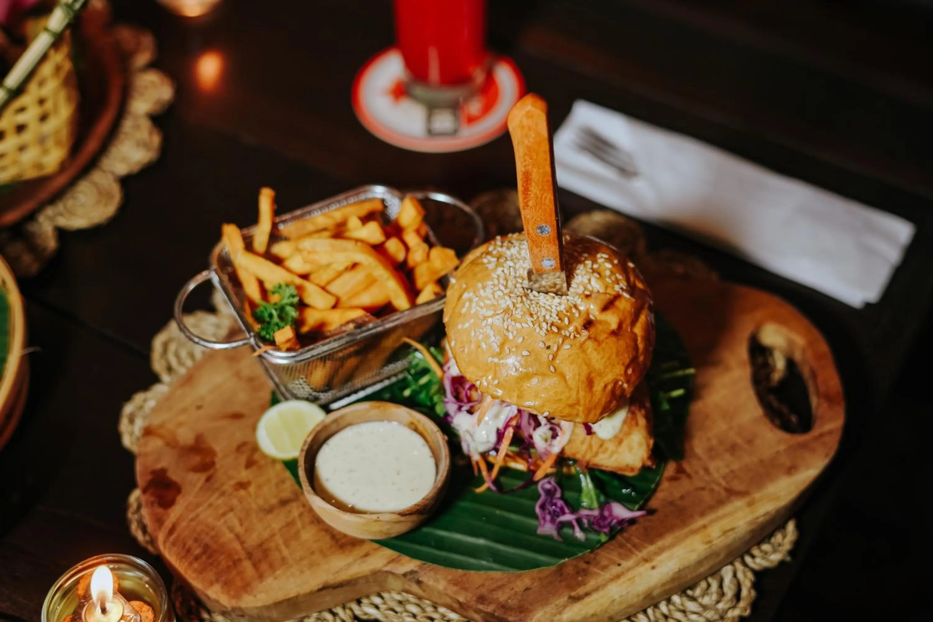 Restaurant/places to eat in Three Brothers Bali Legian Bungalows & Villas