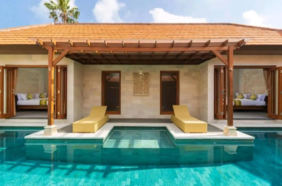 Pool view in Three Brothers Bali Legian Bungalows & Villas