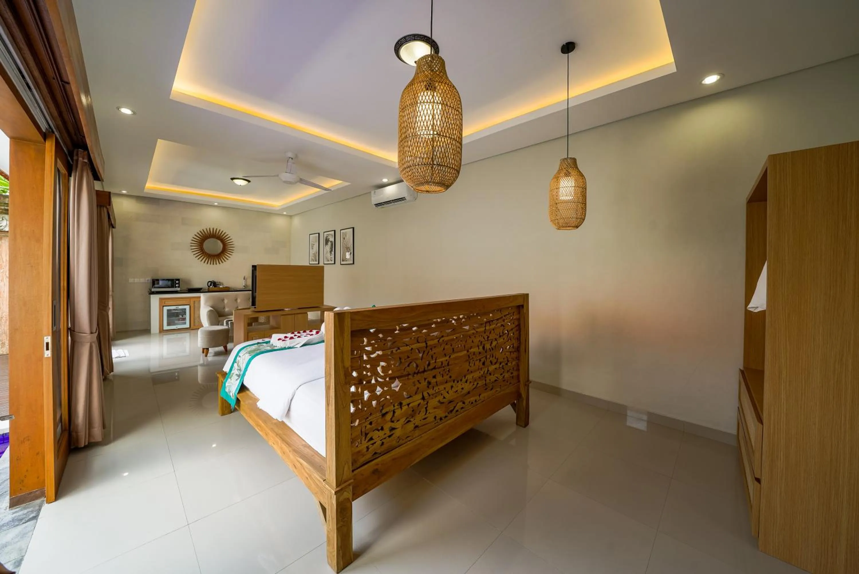 Property building, Bed in Three Brothers Bali Legian Bungalows & Villas