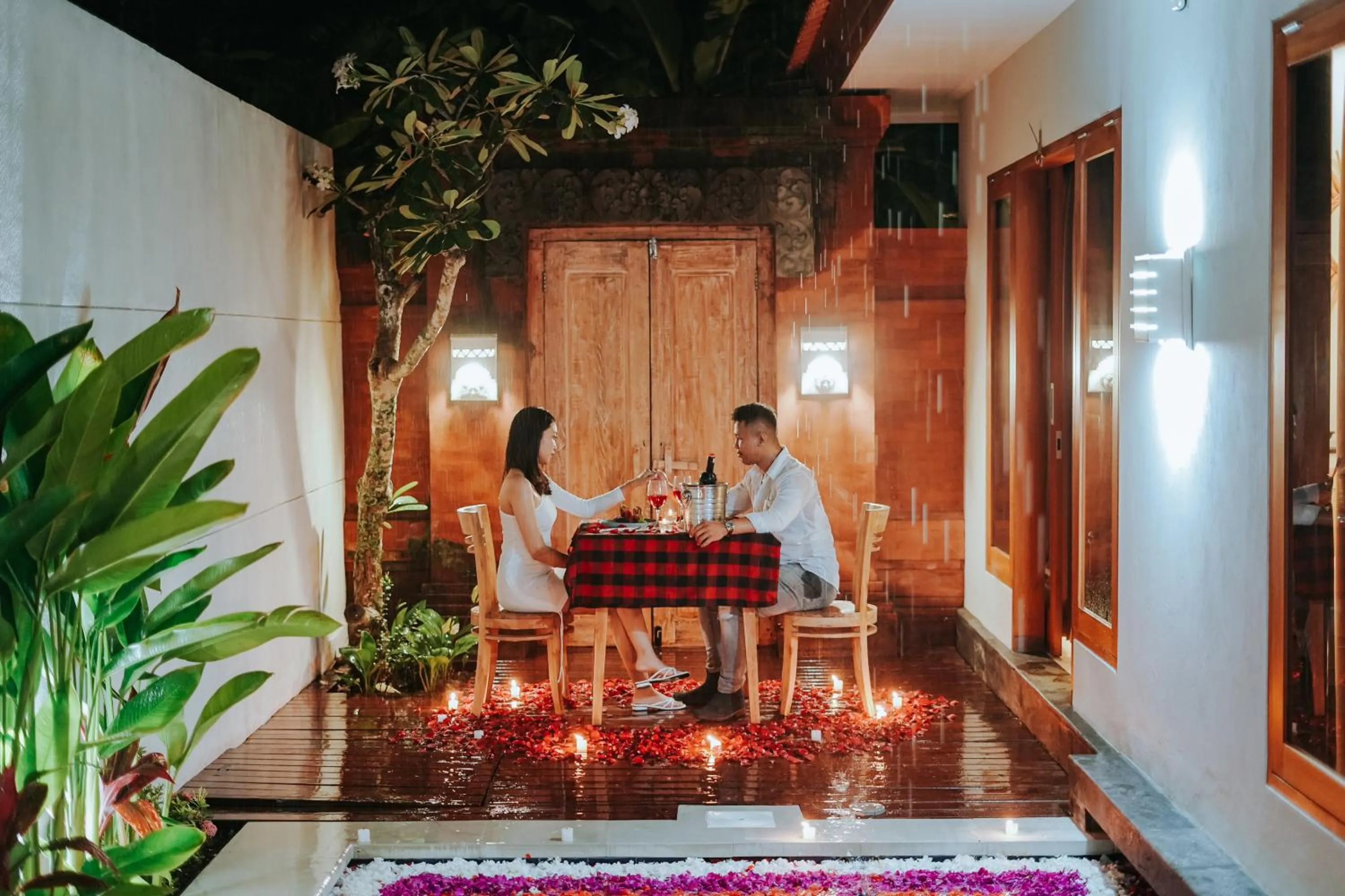 Dinner in Three Brothers Bali Legian Bungalows & Villas