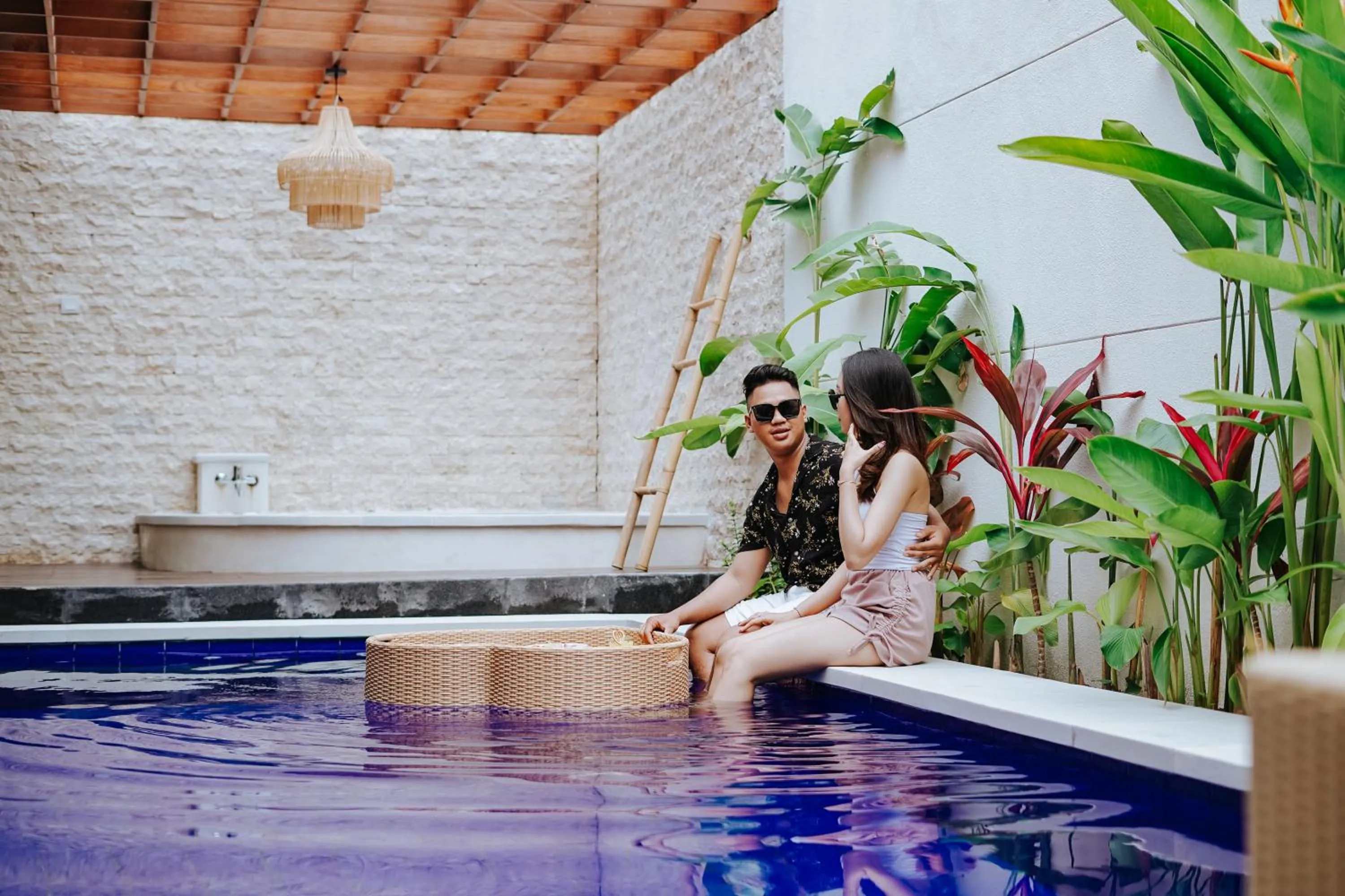 Pool view in Three Brothers Bali Legian Bungalows & Villas