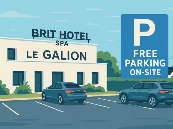 Parking in Brit Hotel Le Galion & Spa