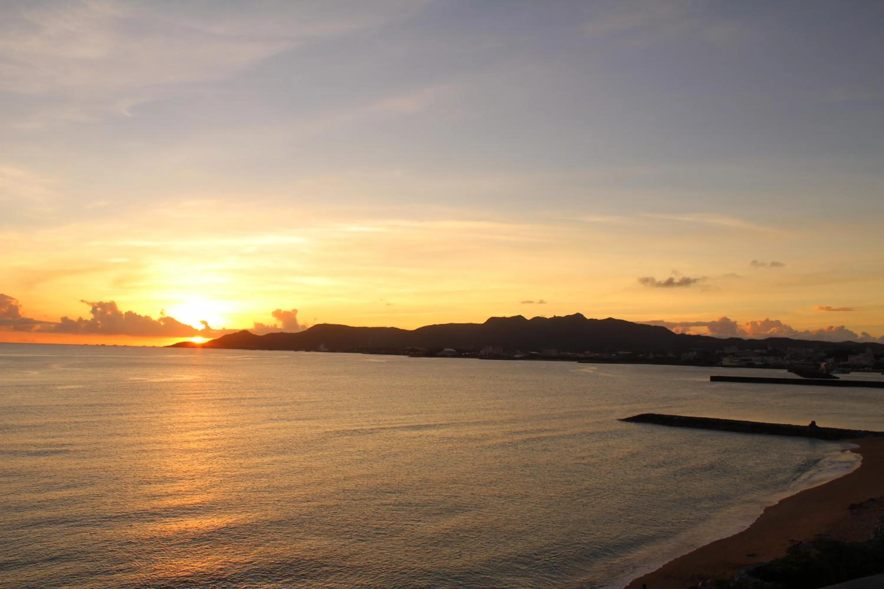 Sunset in Gate Inn Nago