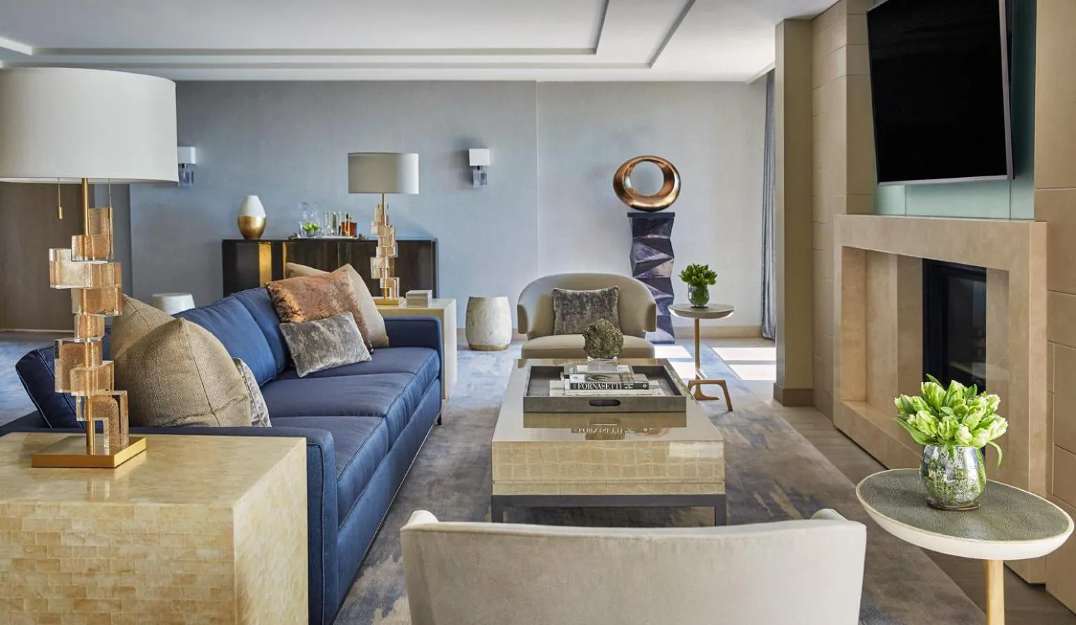 Living room in L'Ermitage Beverly Hills