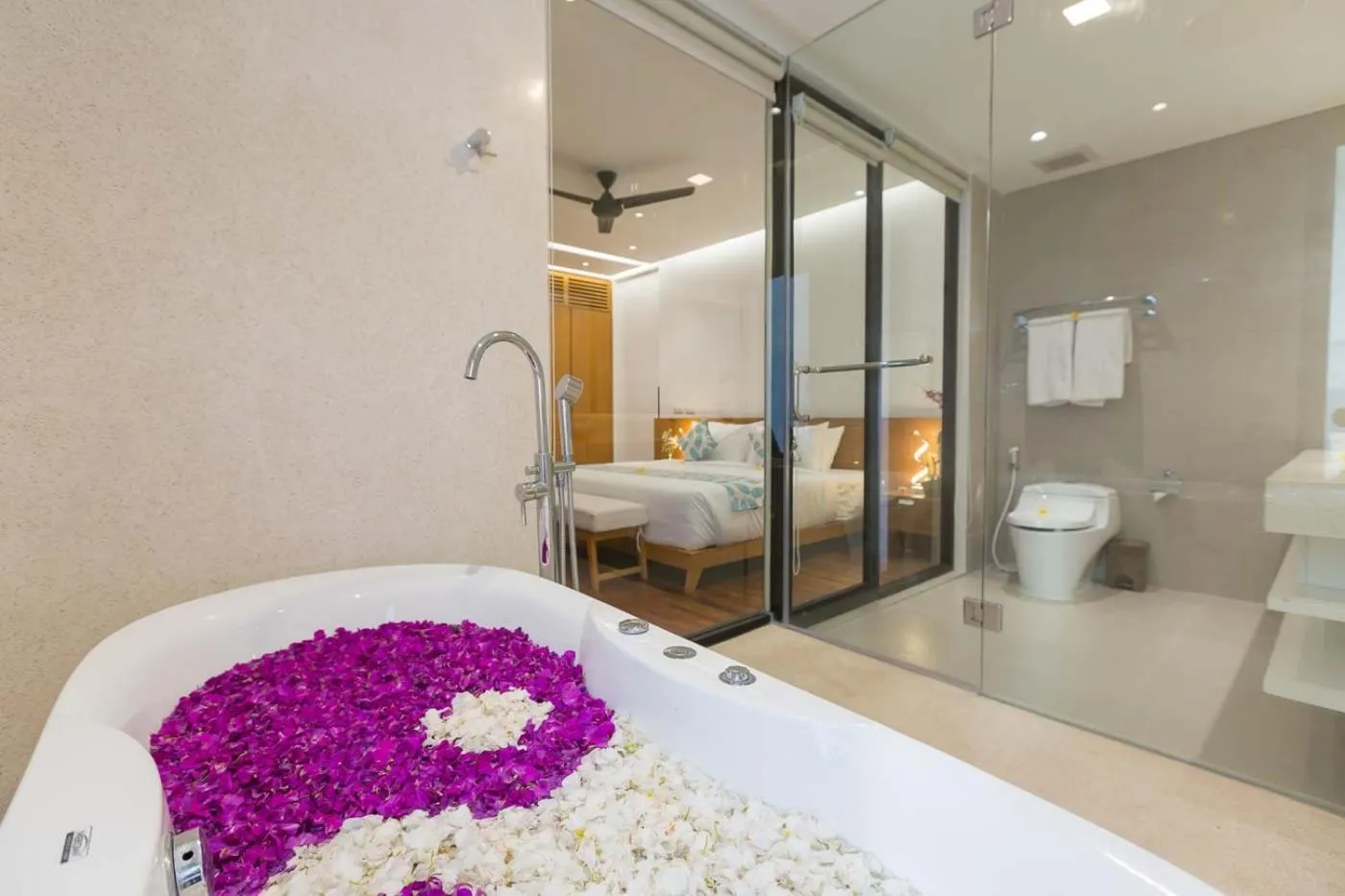 Bathroom, Bed in Villa Damar Canggu by Nagisa Bali