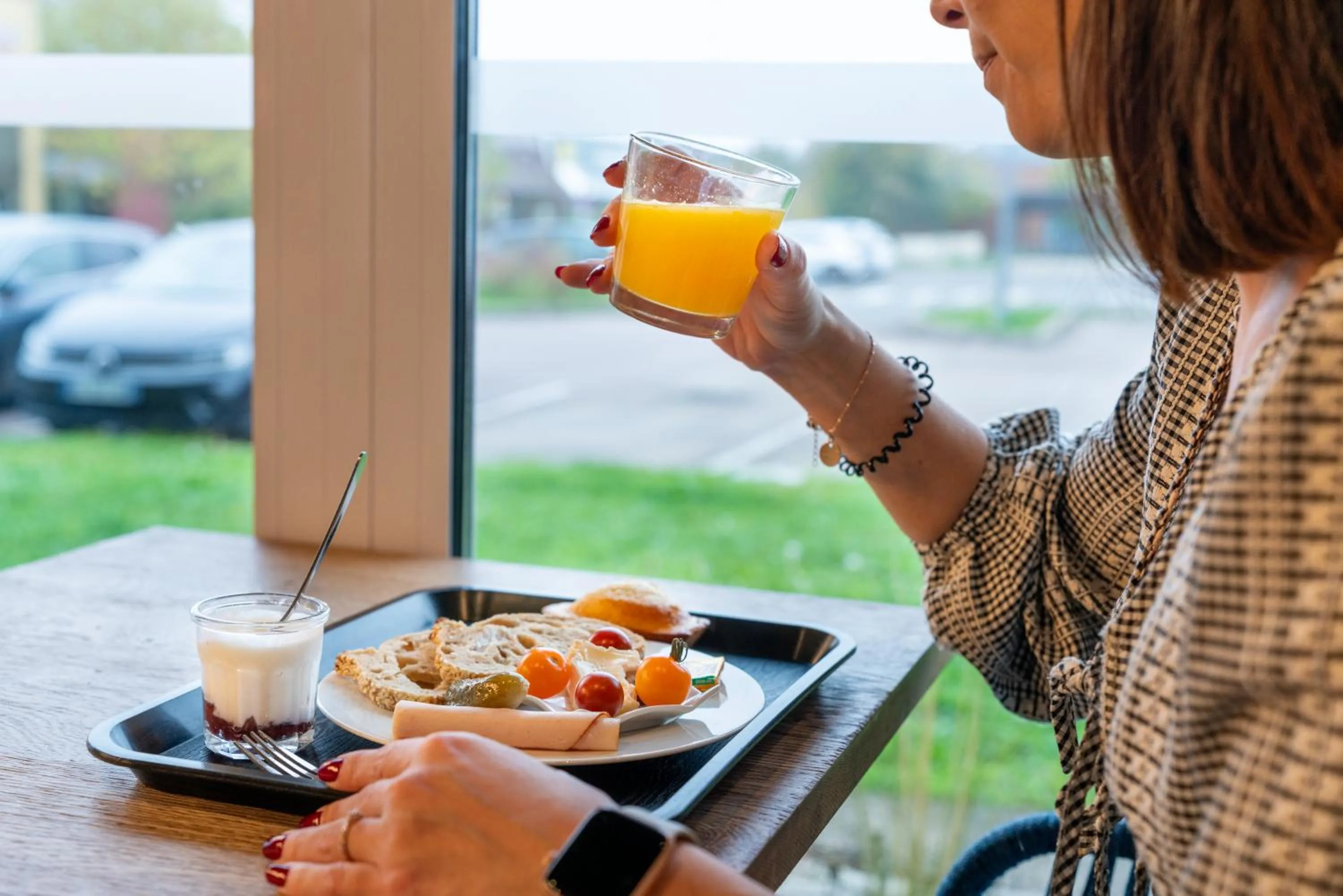 Buffet breakfast in Ibis Styles Dijon Nord Valmy