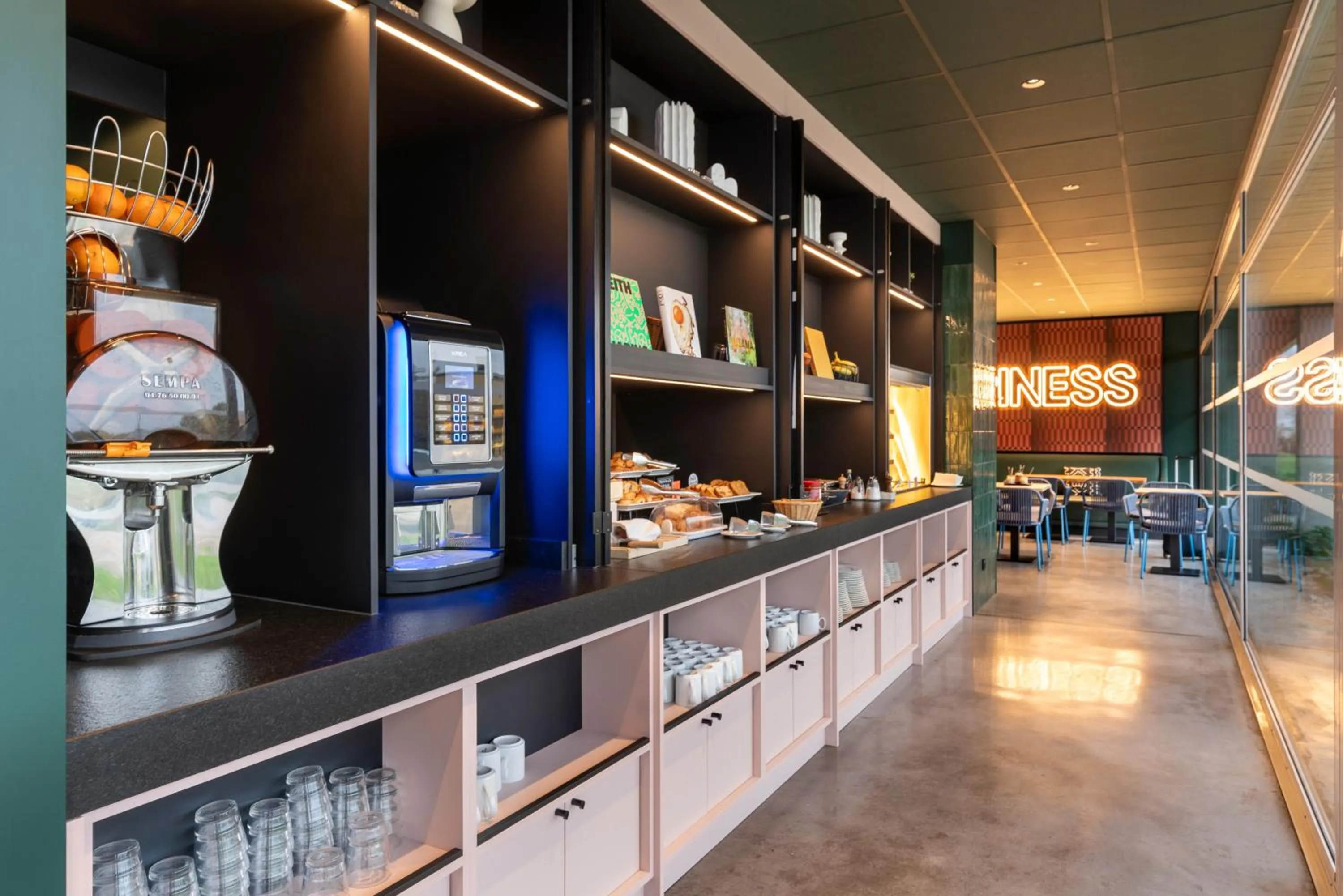 Buffet breakfast in Ibis Styles Dijon Nord Valmy