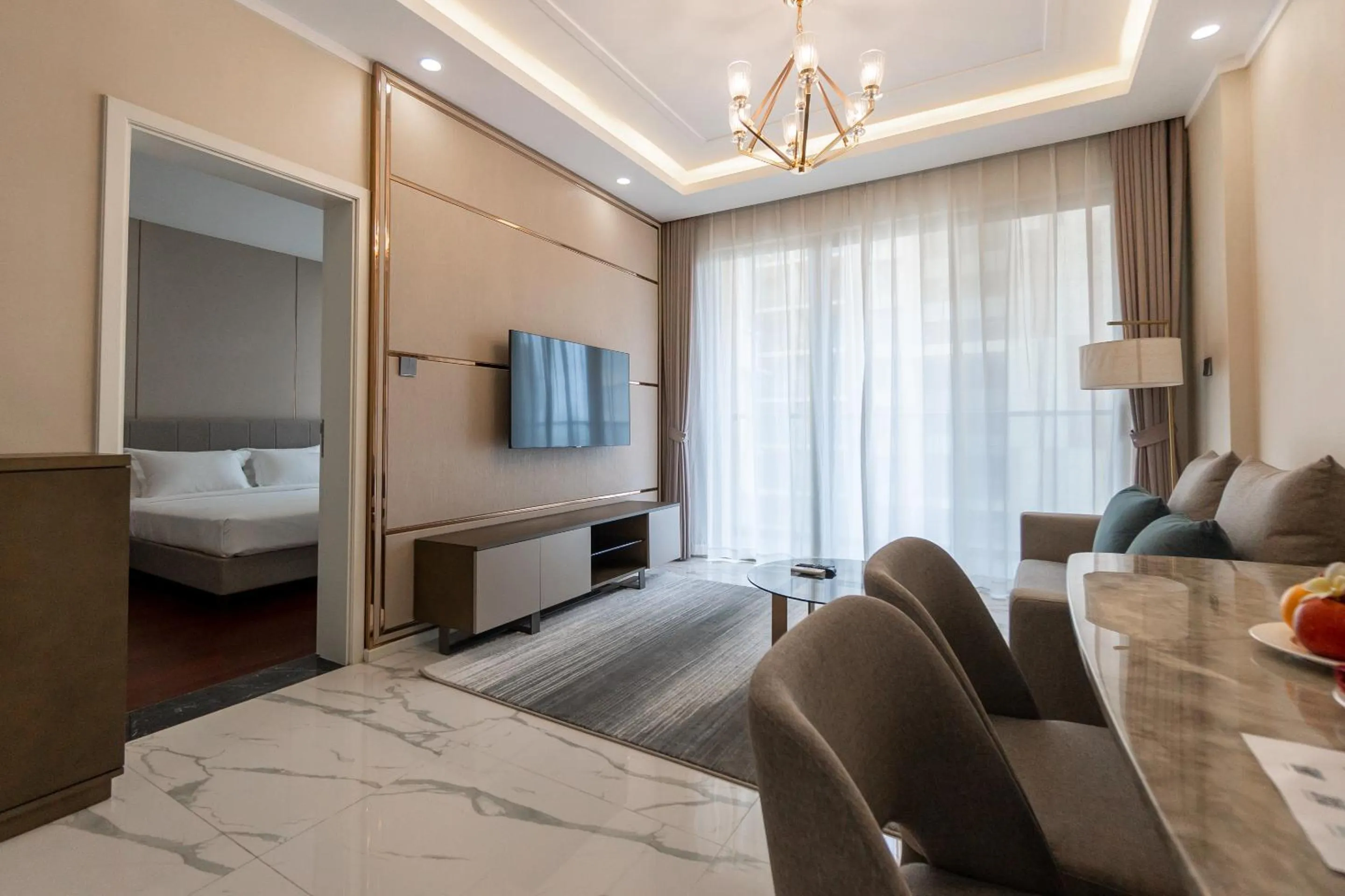 TV and multimedia, Bed in One Park Hotel & Residence