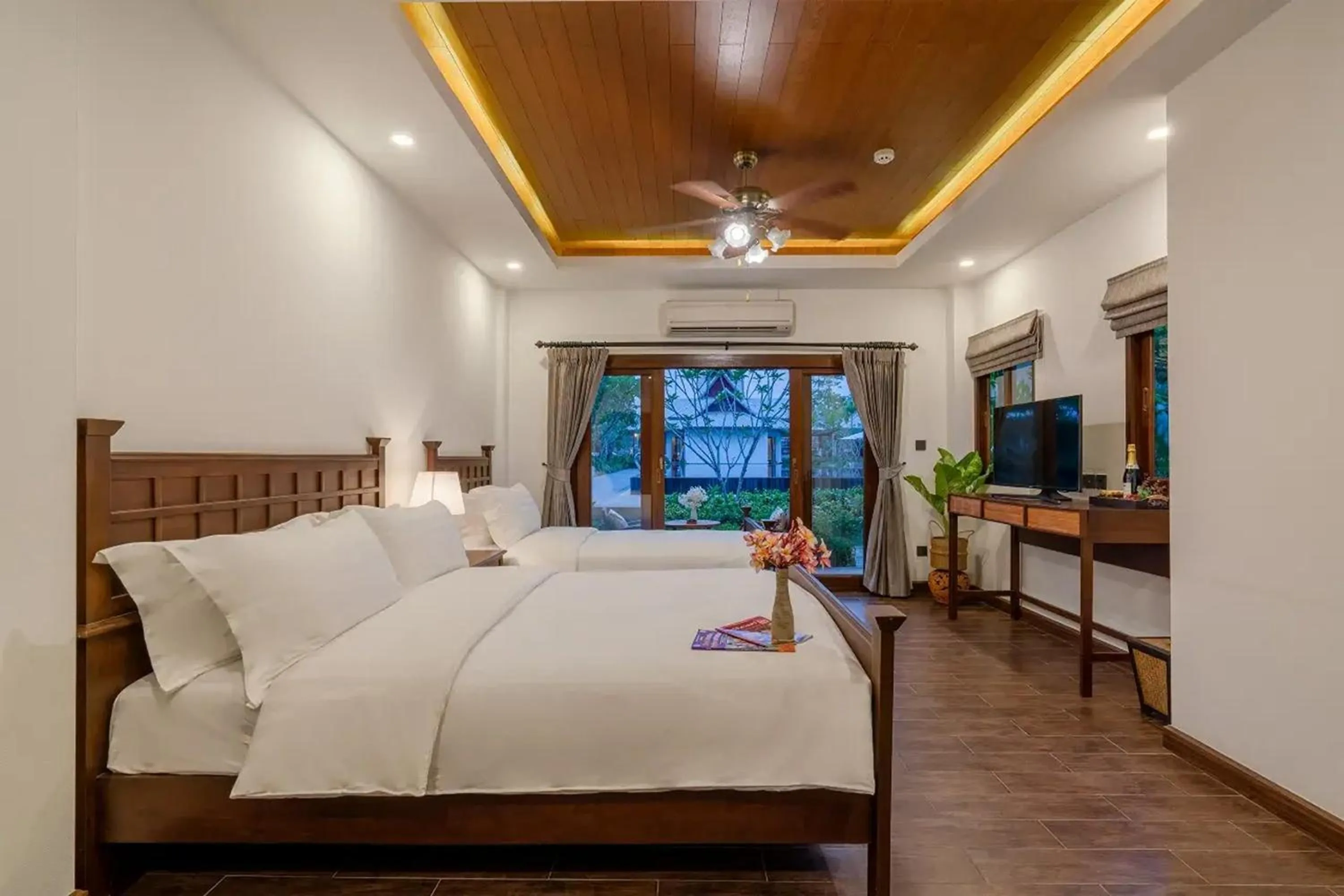 Bed in Lanna Deer Resort Chiang Mai