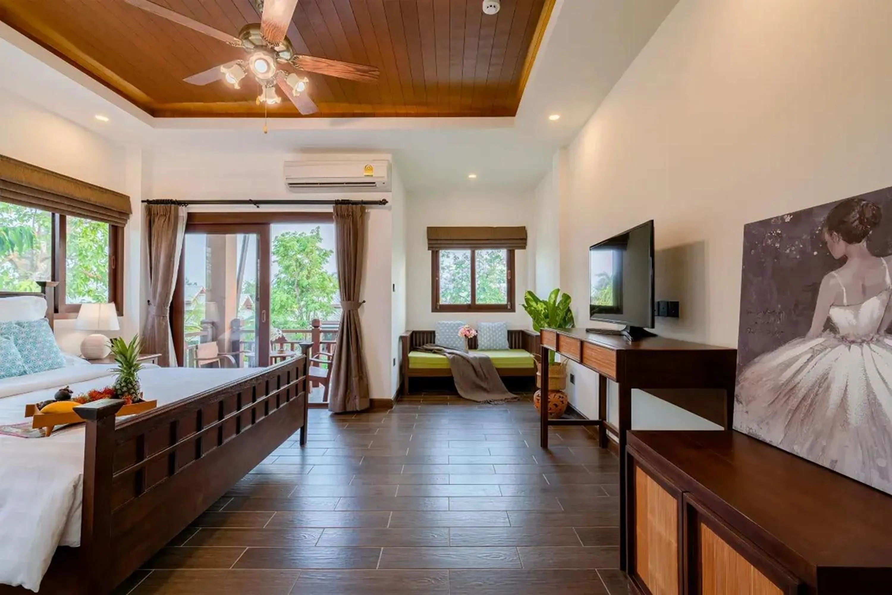 Bed in Lanna Deer Resort Chiang Mai