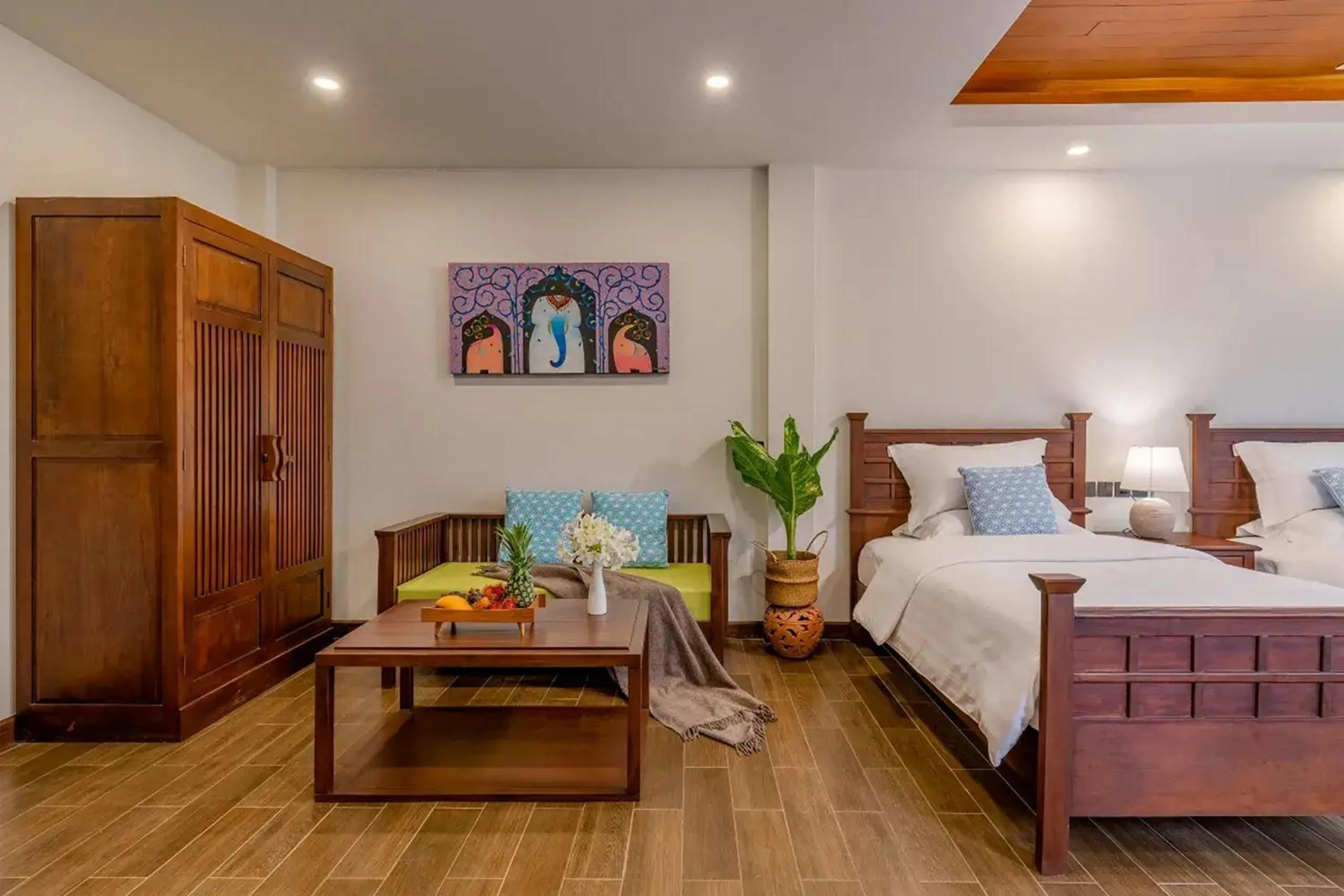 Bed in Lanna Deer Resort Chiang Mai