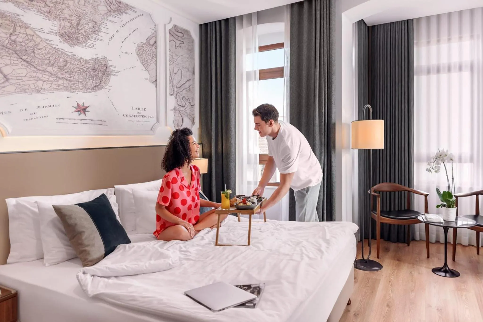 Bed in Akka Suites Taksim-Special Class