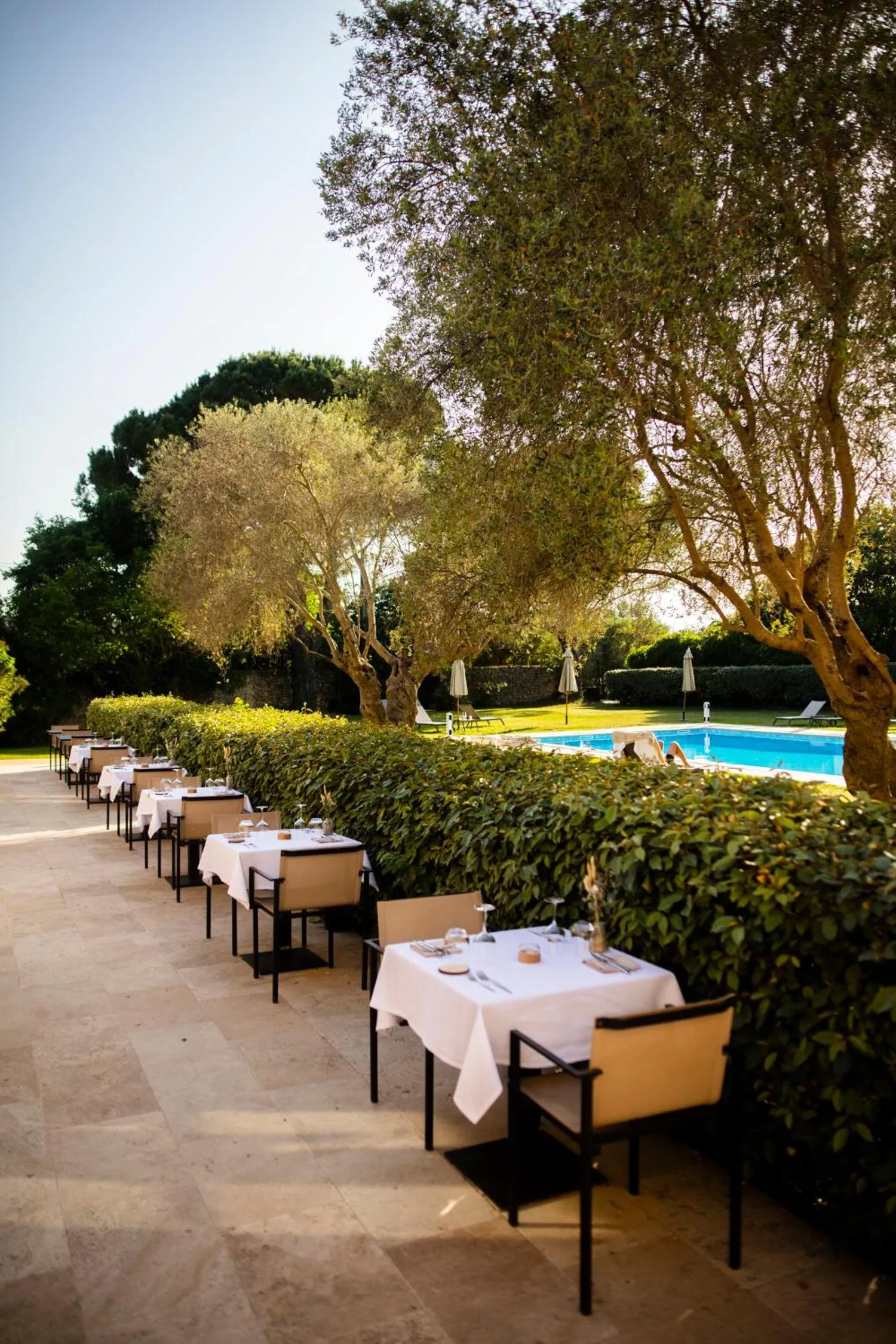 Patio in Hôtel & Restaurant de charme - La Bégude Saint-Pierre