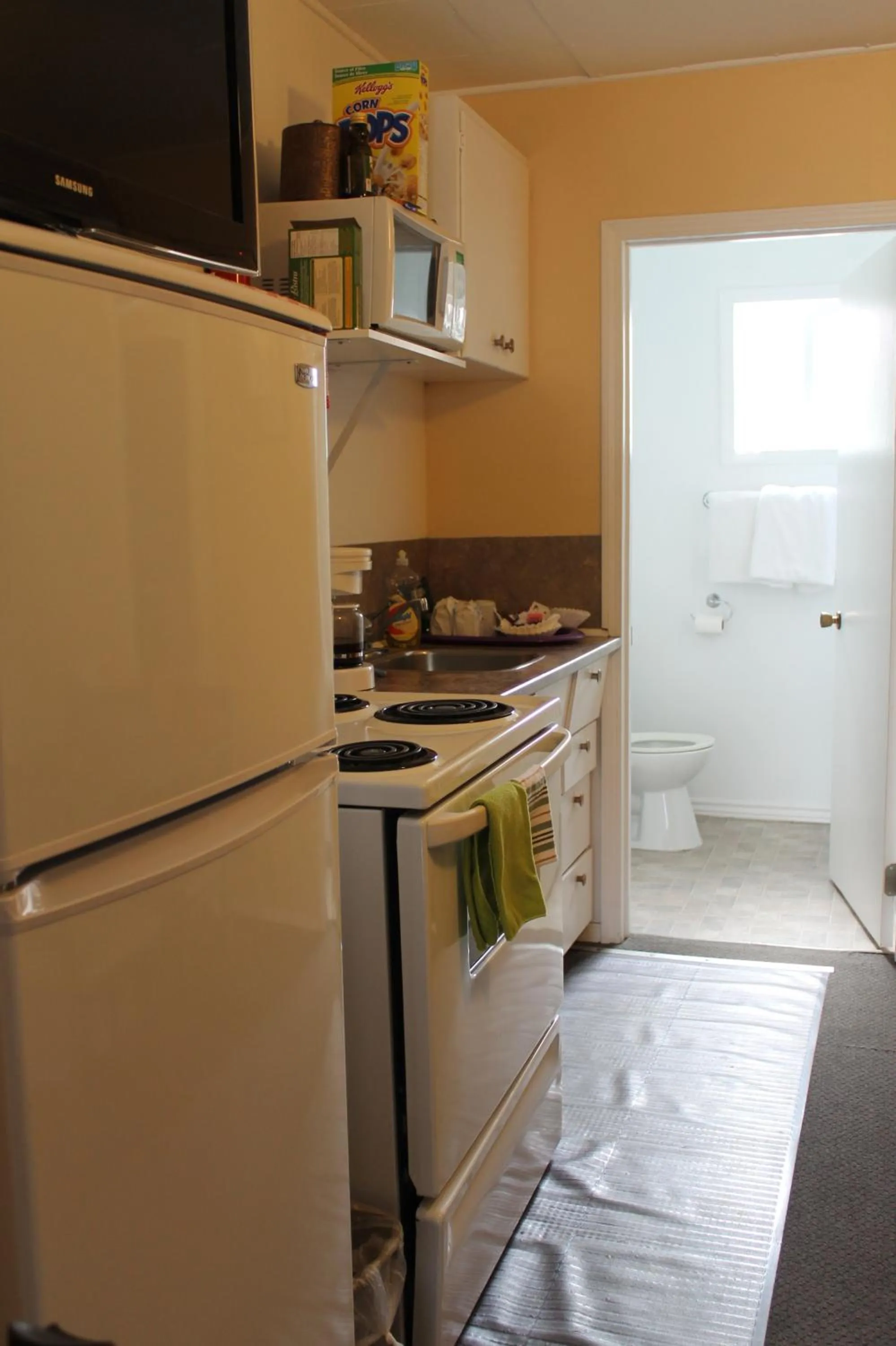 Kitchen or kitchenette in Sage Hills Motel