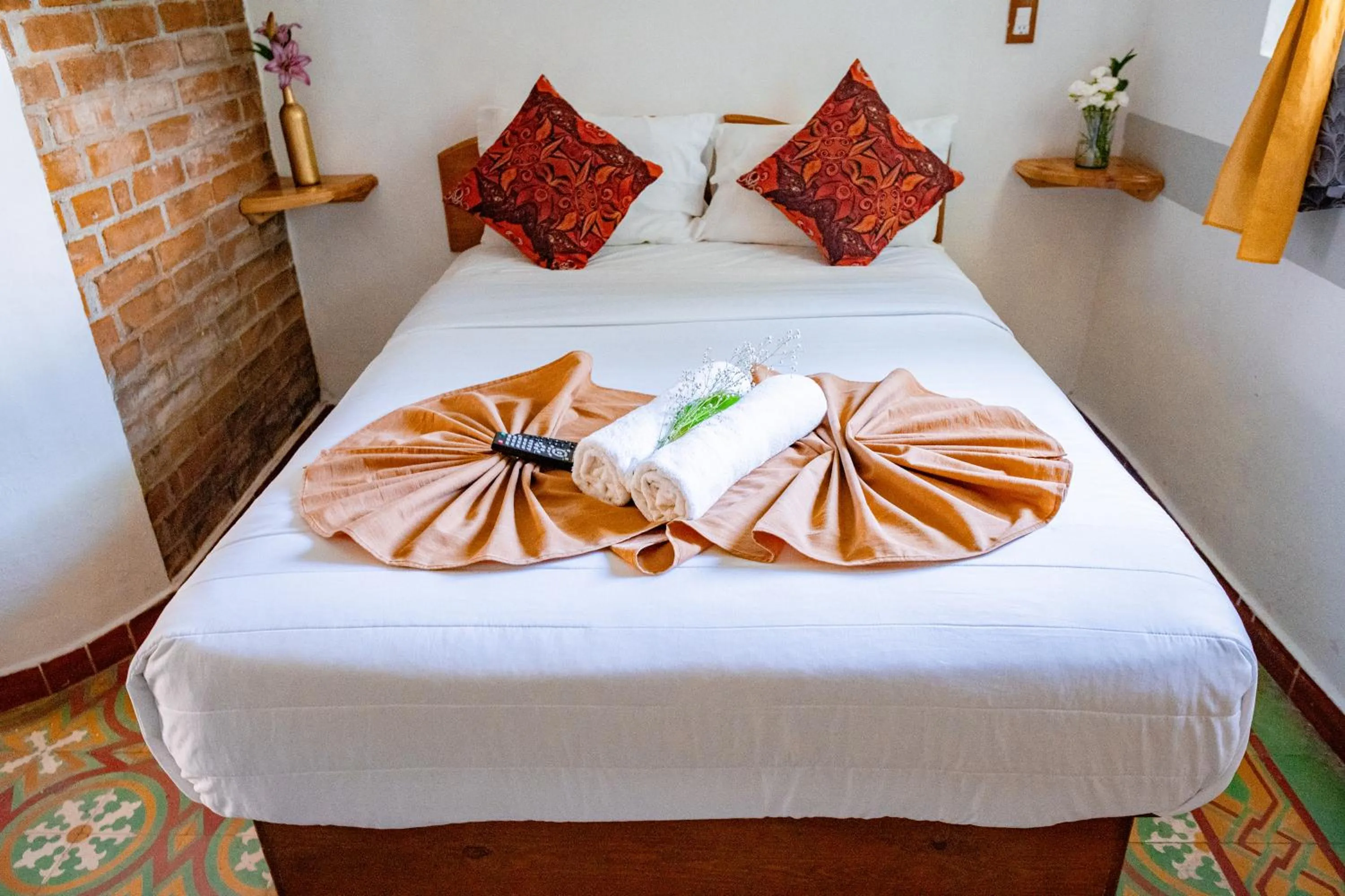 Bed in HOTEL EX HACIENDA EL MOLINO