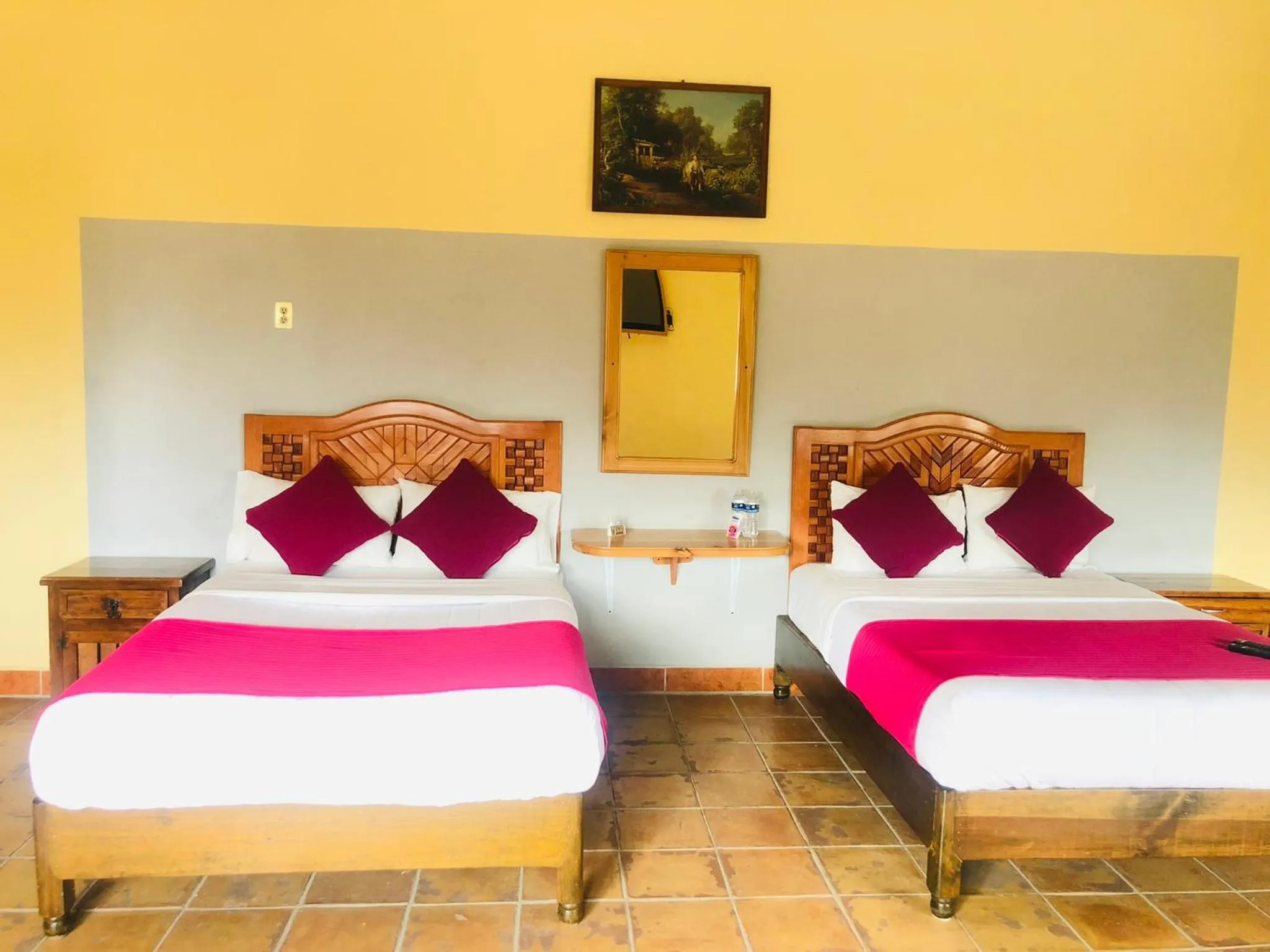 Bed in HOTEL EX HACIENDA EL MOLINO