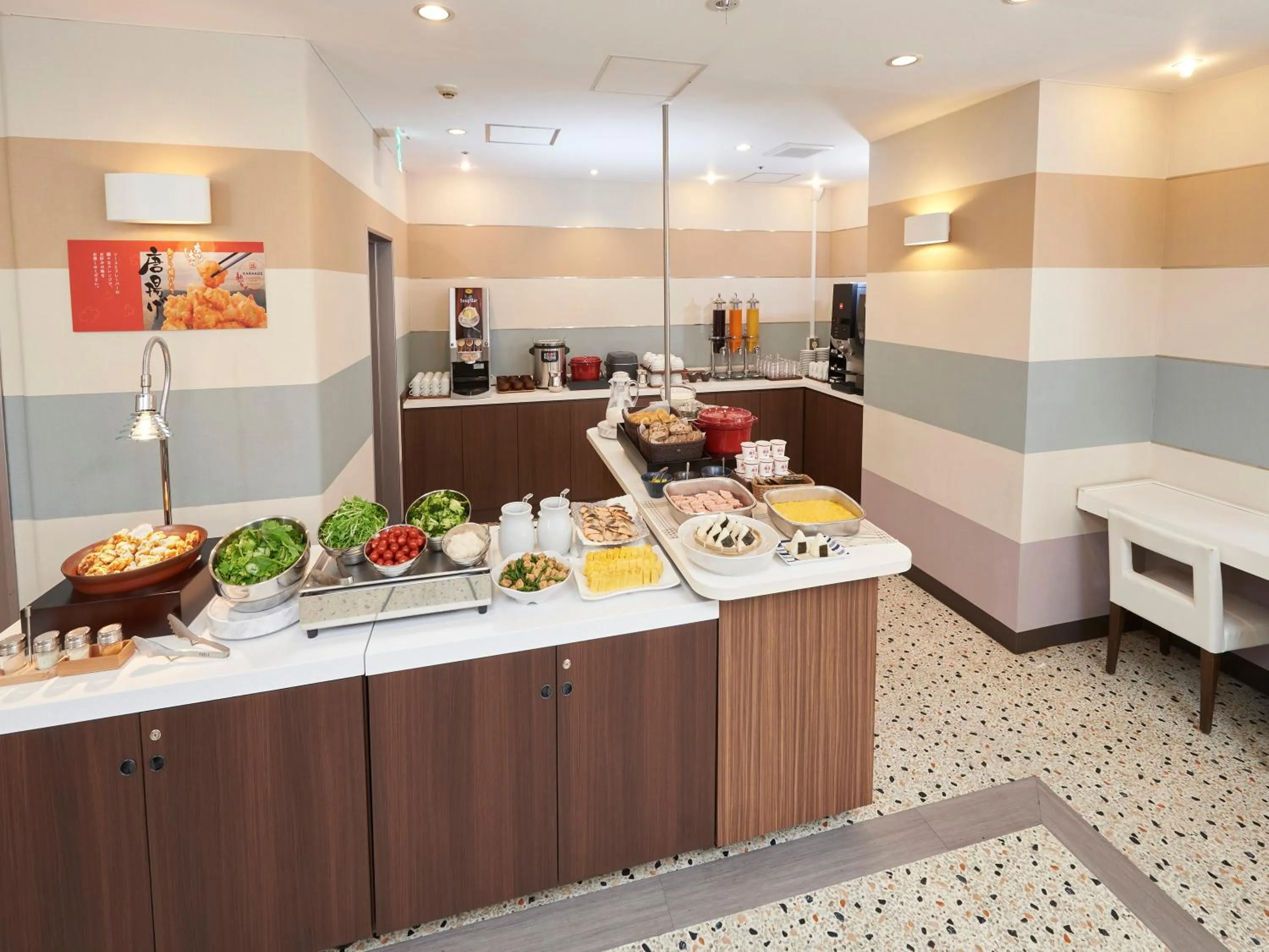 Buffet breakfast in Keio Presso Inn Kanda