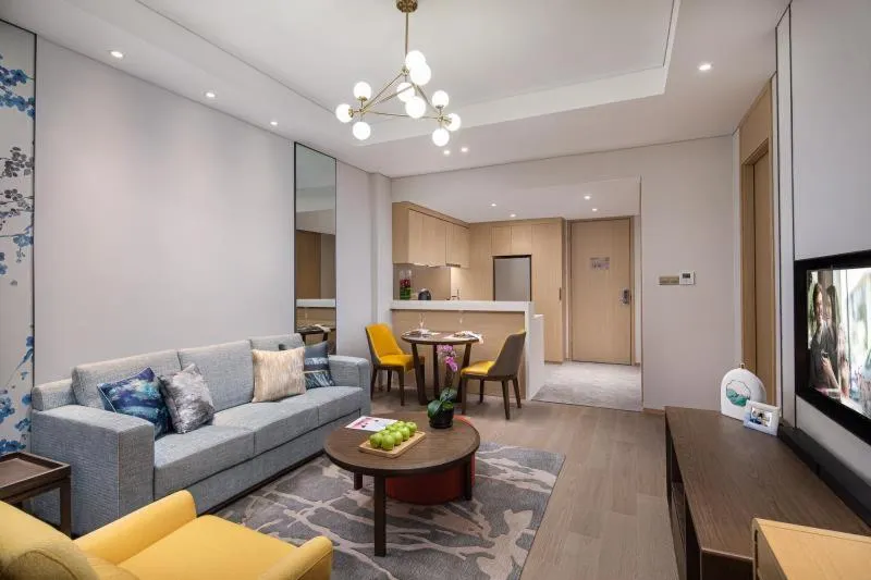 Living room, Seating Area in Somerset Zhuankou Wuhan