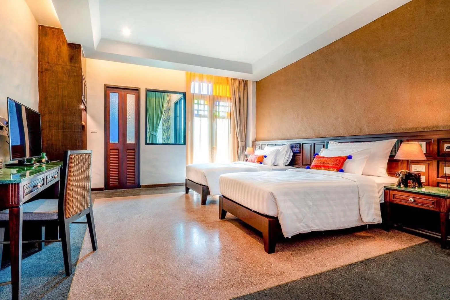 Bed in Smile Lanna Hotel